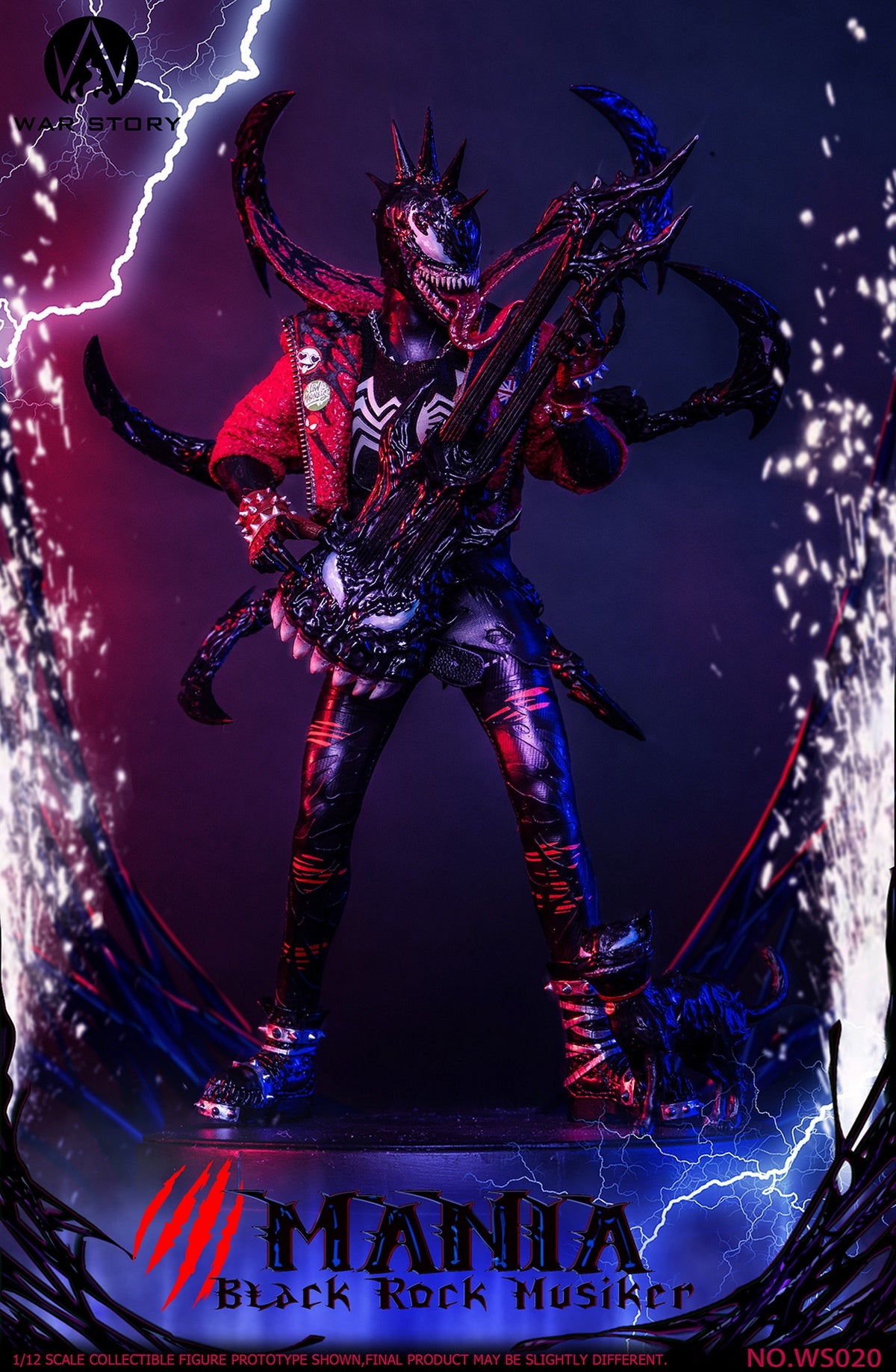 (Pre-Order) War Story - Marvel 1/12 Black Venom Rocker - Mania - #WS020