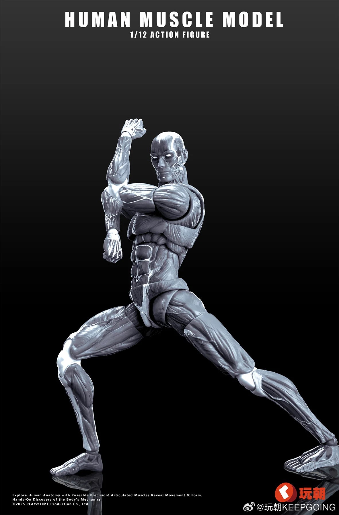 (Pre-Order) Keepgoing Studio 1/12 Human Muscle Model action figure Red and Gray