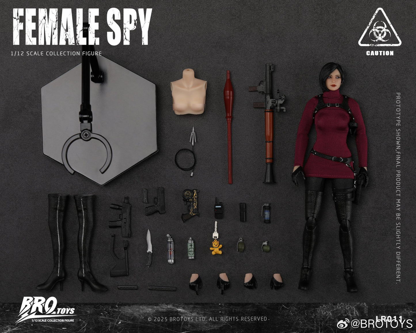 (Pre-Order) Brotoys 1/12 Female Spy cloth action figure LR011 with preorder bonus