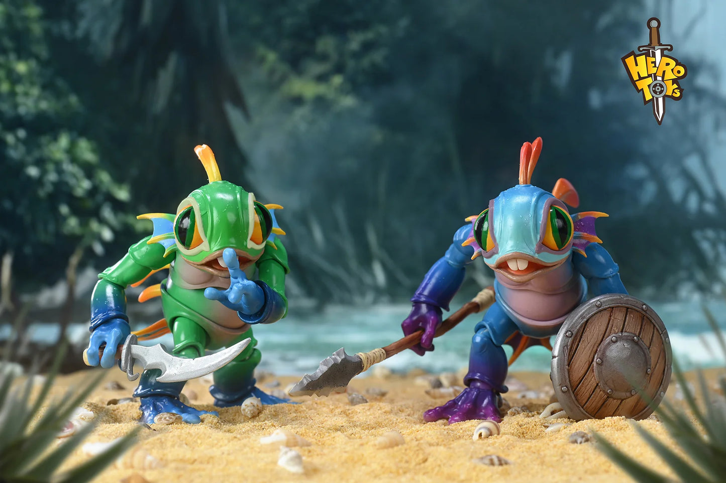Hero toys Fish Hero 3.75 inches Green and Blue action figure (In Stock)