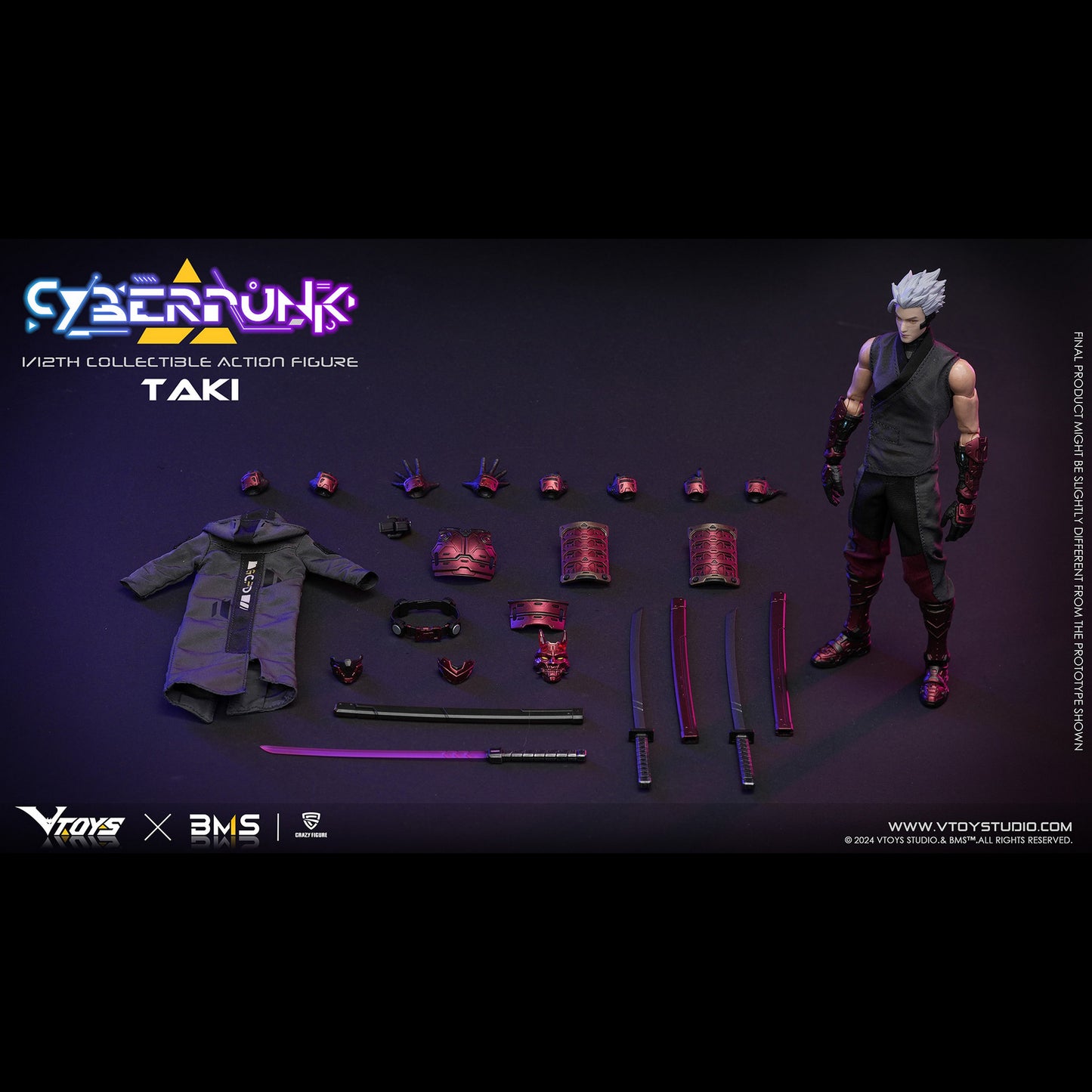 (Pre-Order) VToys 1/12 VSD012 Cyberpunk Samurai The Crimson Dawn of the Blade WF Limited Ver.