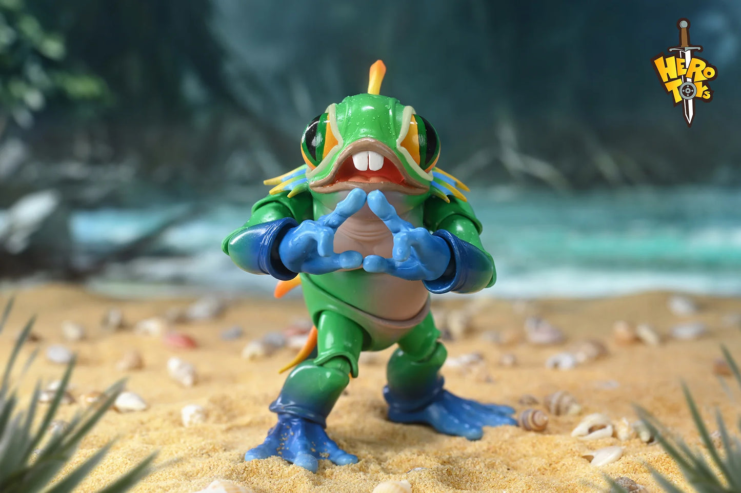 Hero toys Fish Hero 3.75 inches Green and Blue action figure (In Stock)