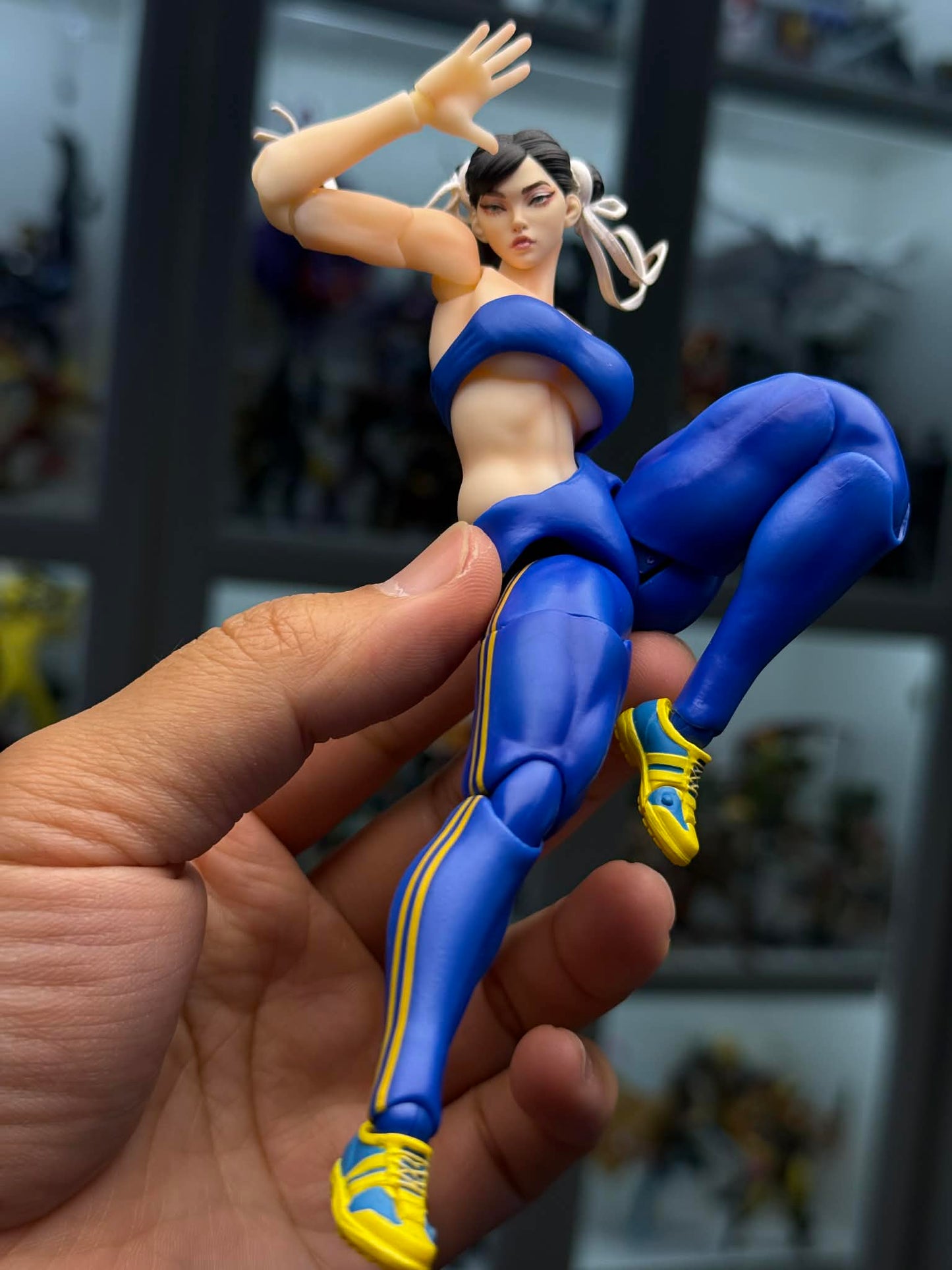 Custom 1/12 Action Chun LI Head for Cocann Studio body