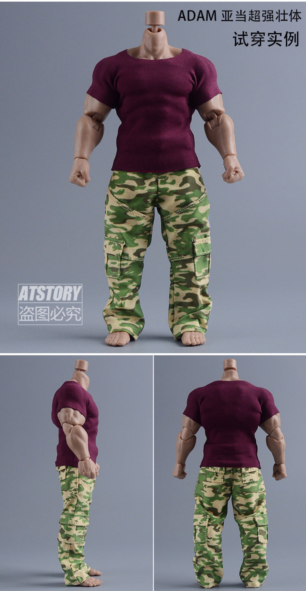 Custom 1/12 Clothing Accessories Slim Fit Top for 1/12 Scale Strong Body