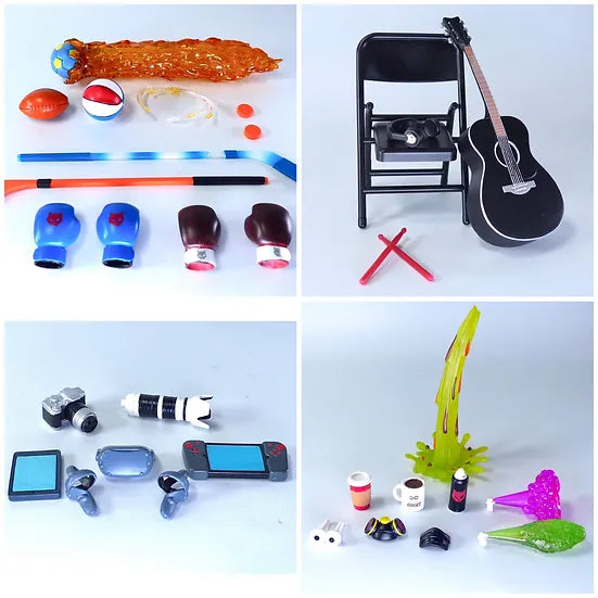 (Pre-Order) Super Action Stuff 1/12 The GAME ON! - Set B Cat with Knives 2