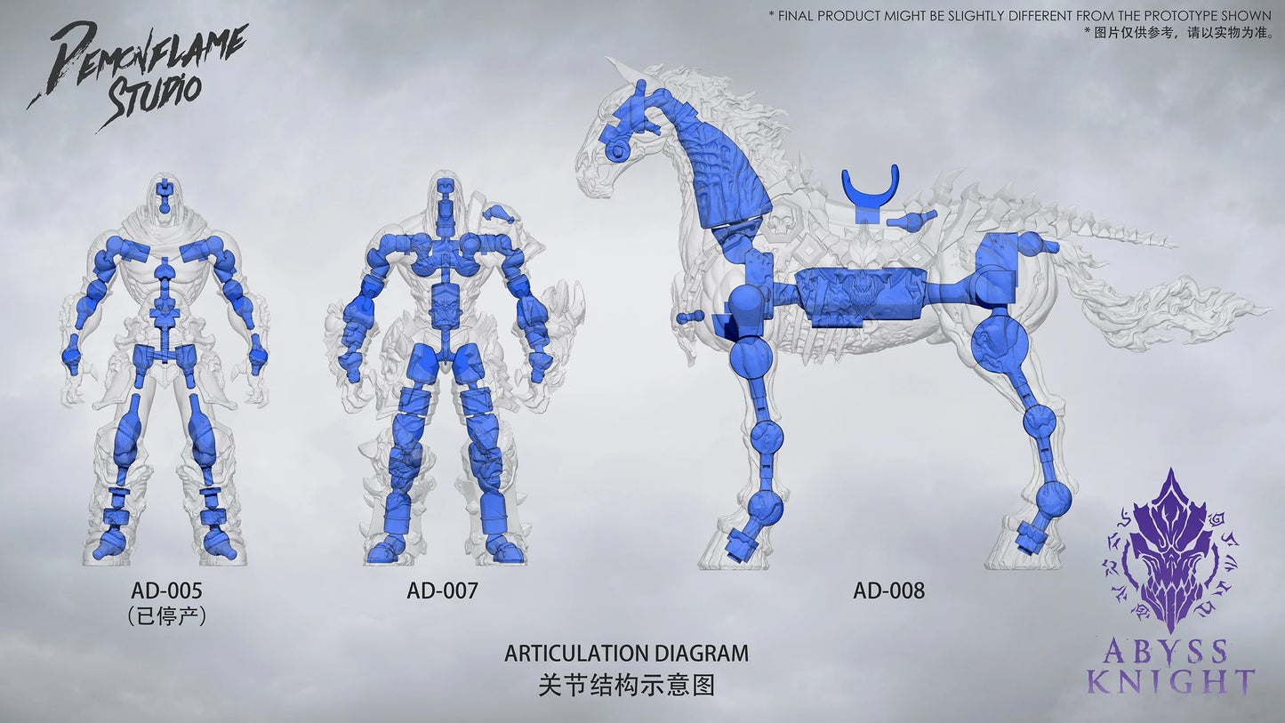 (Pre-Order) Demonflame Studio 1/12 Darksiders Abyss Knight Apocalypse & Despair Cyan Steed Set of 2