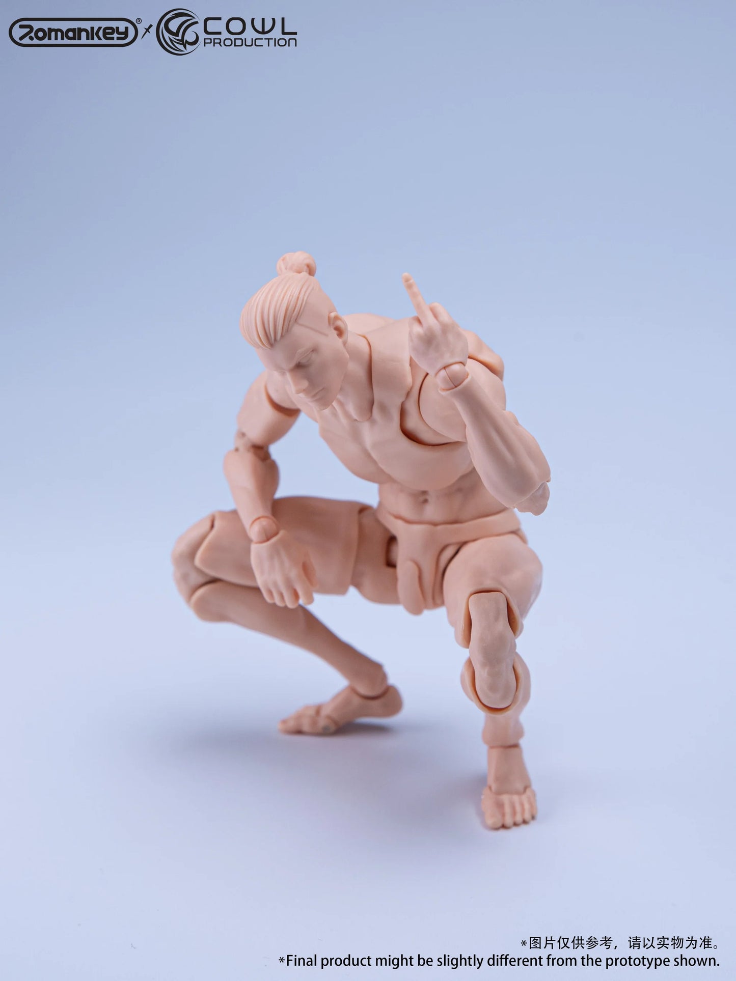 Romankey x COWL 1/12 Super Movable Male Body White, Yellow and Tan (Reissue)