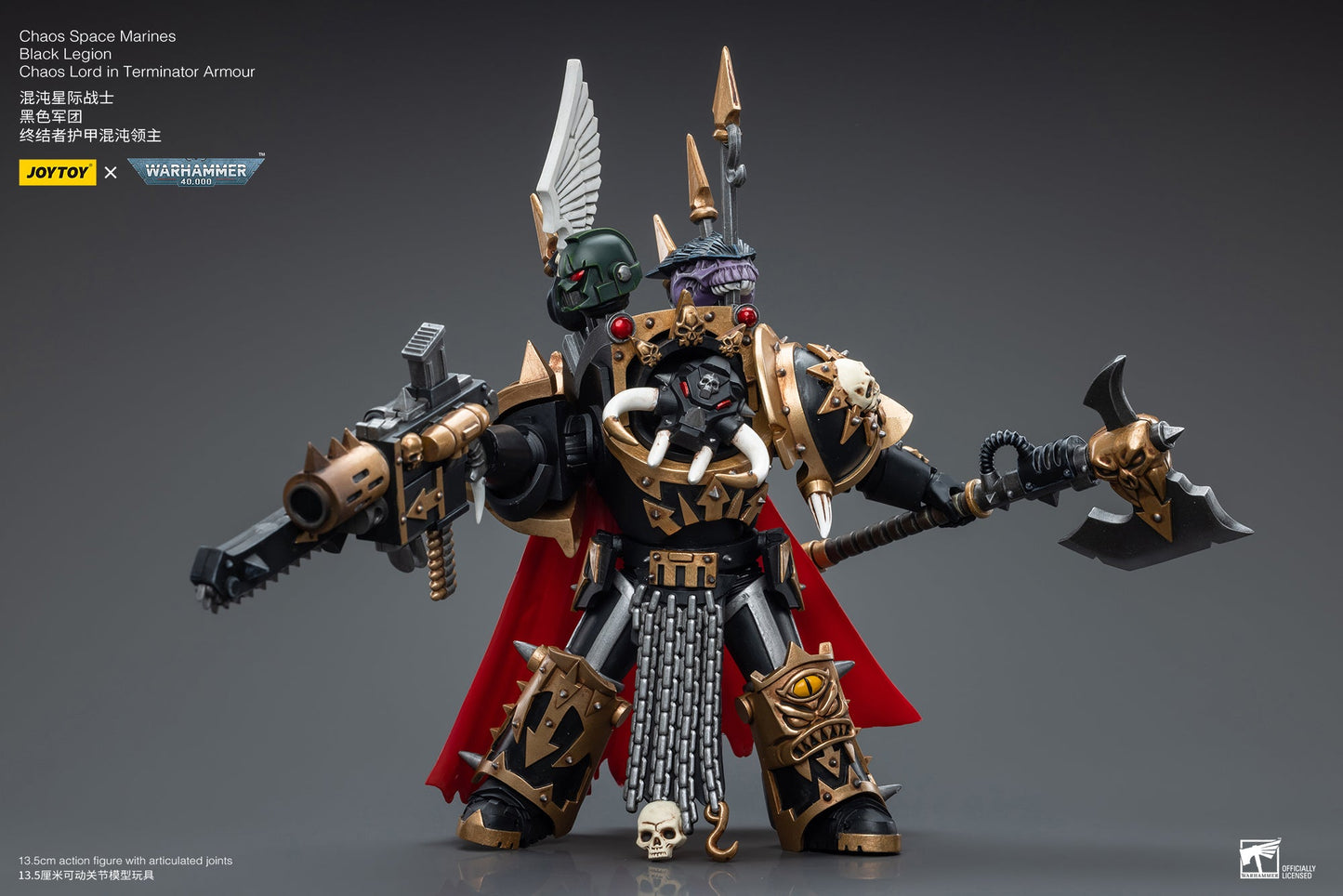 Warhammer 40K Chaos Space Marines Black Legion Chaos Lord in Terminator Armour (In Stock)