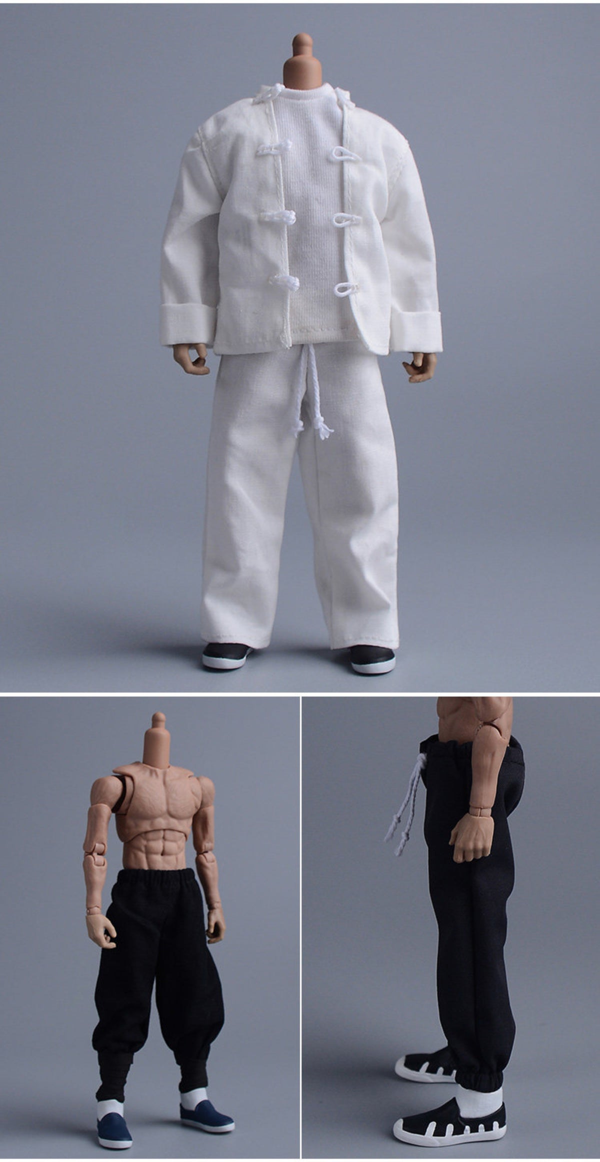 Custom 1/12 Clothing Accessories Kong Fu Shoes for 1/12 scale action figures