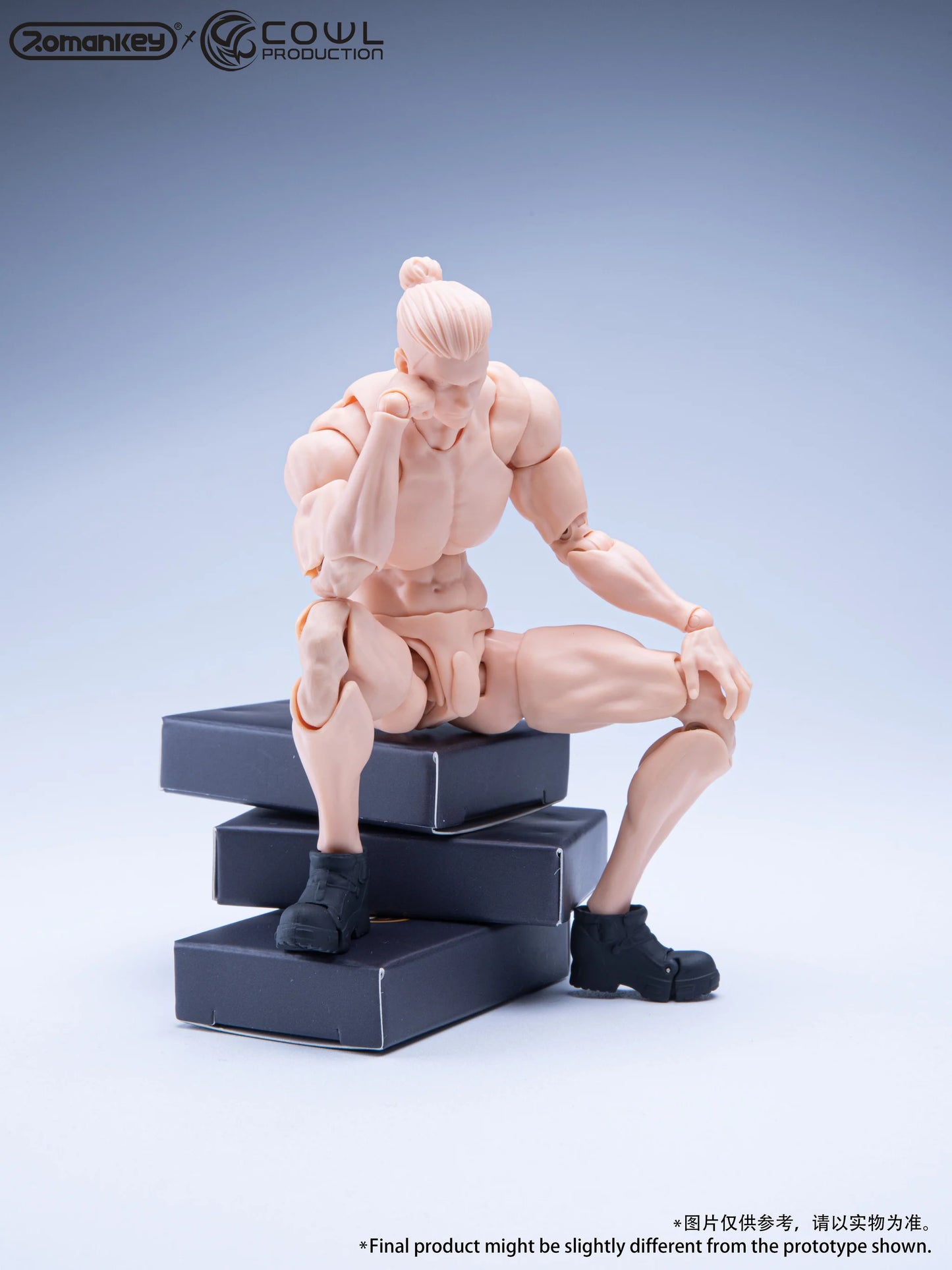 Romankey x COWL 1/12 Super Movable Male Body White, Yellow and Tan (Reissue)