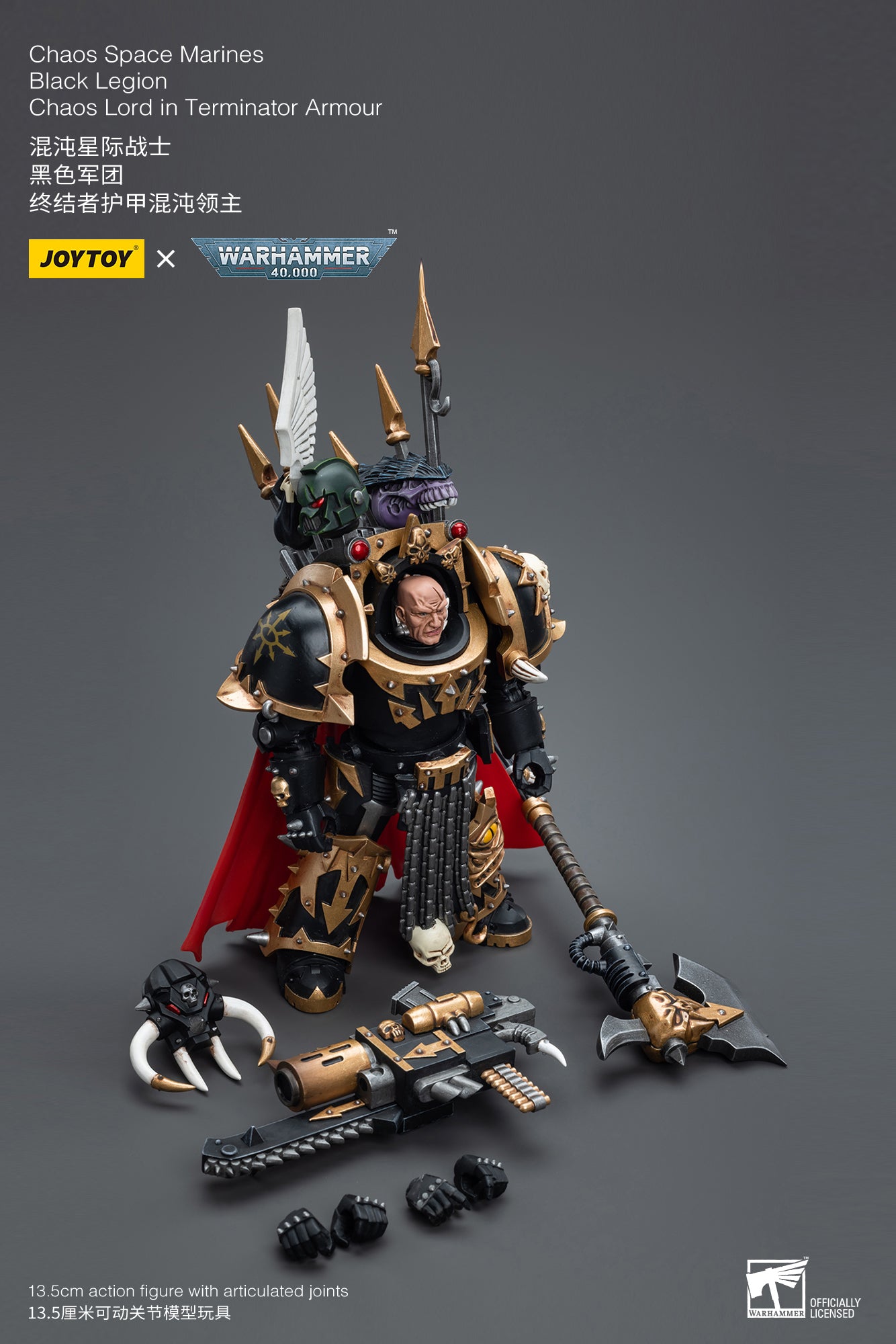Warhammer 40K Chaos Space Marines Black Legion Chaos Lord in Terminator Armour (In Stock)