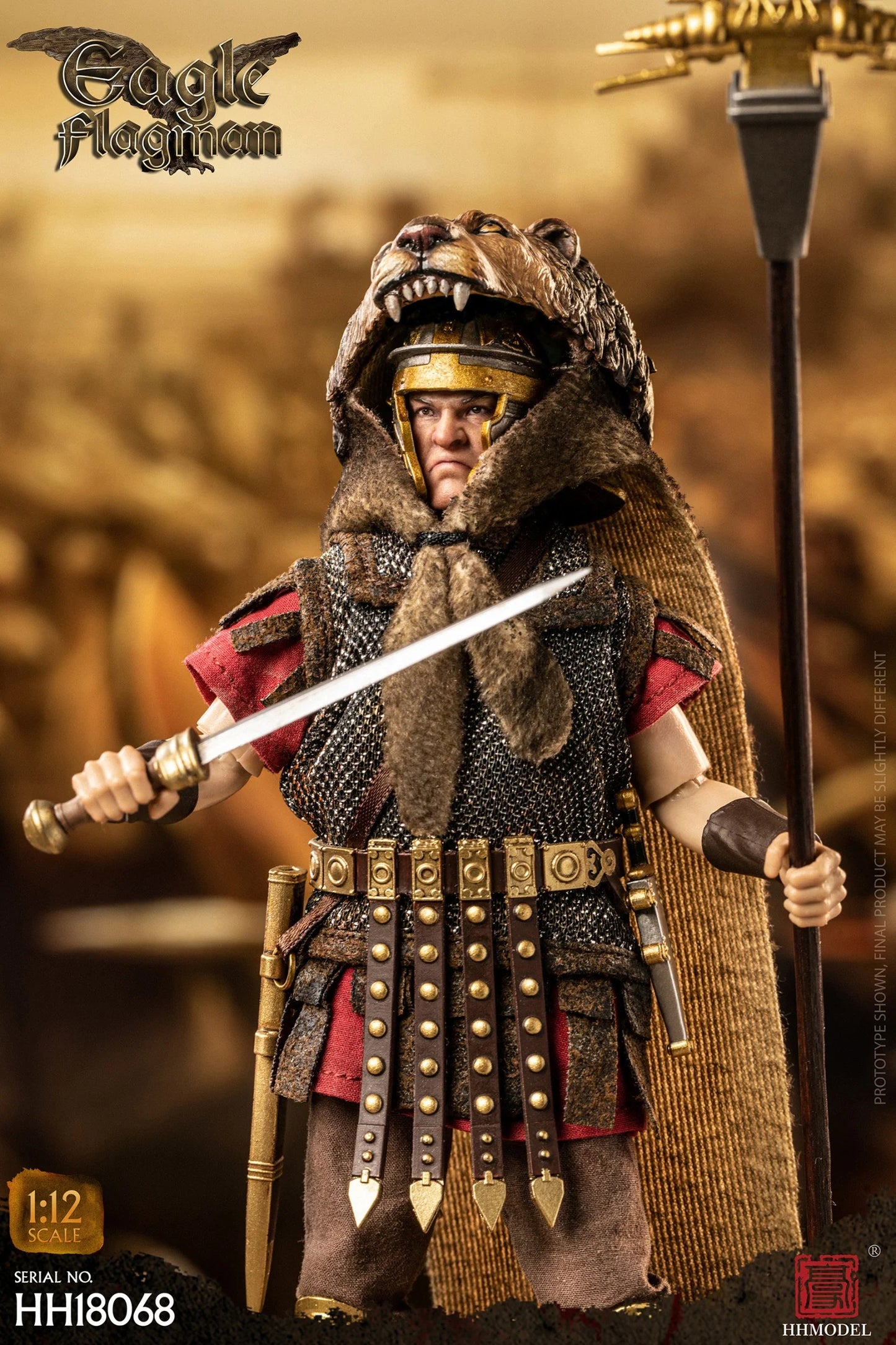 (Pre-Order) HHMODEL 1/12 Imperial Legion - Rome Eagle Flagman HH18068