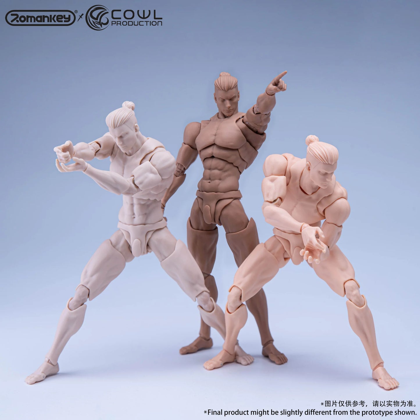 Romankey x COWL 1/12 Super Movable Male Body White, Yellow and Tan (Reissue)