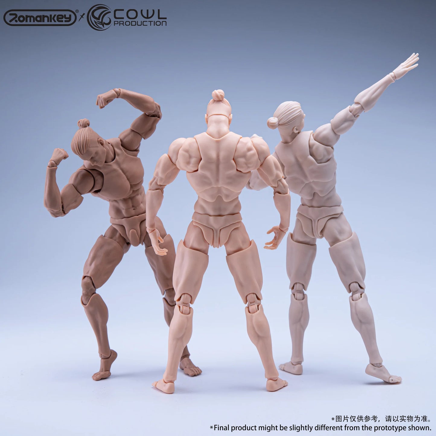 Romankey x COWL 1/12 Super Movable Male Body White, Yellow and Tan (Reissue)