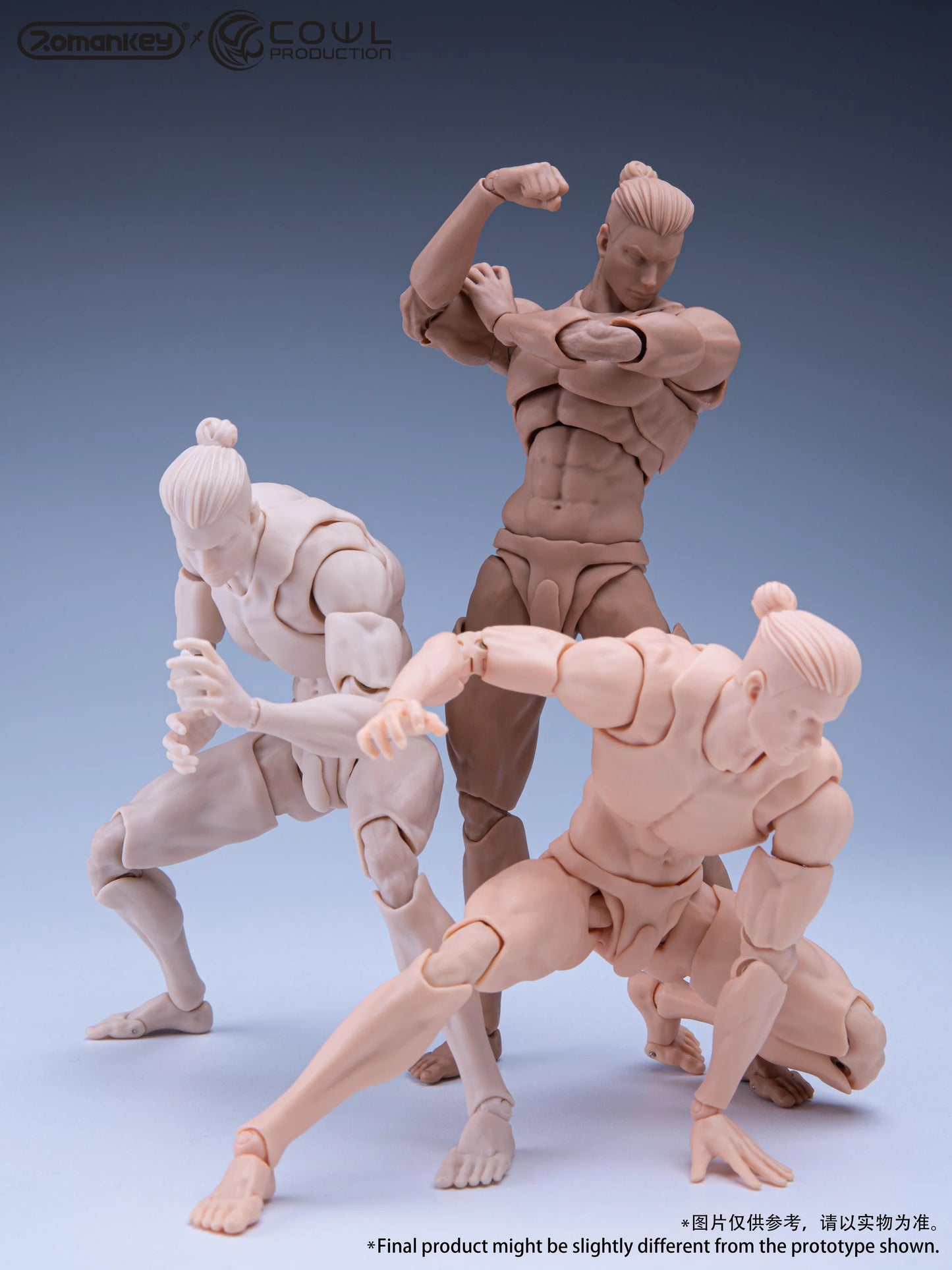 Romankey x COWL 1/12 Super Movable Male Body White, Yellow and Tan (Reissue)