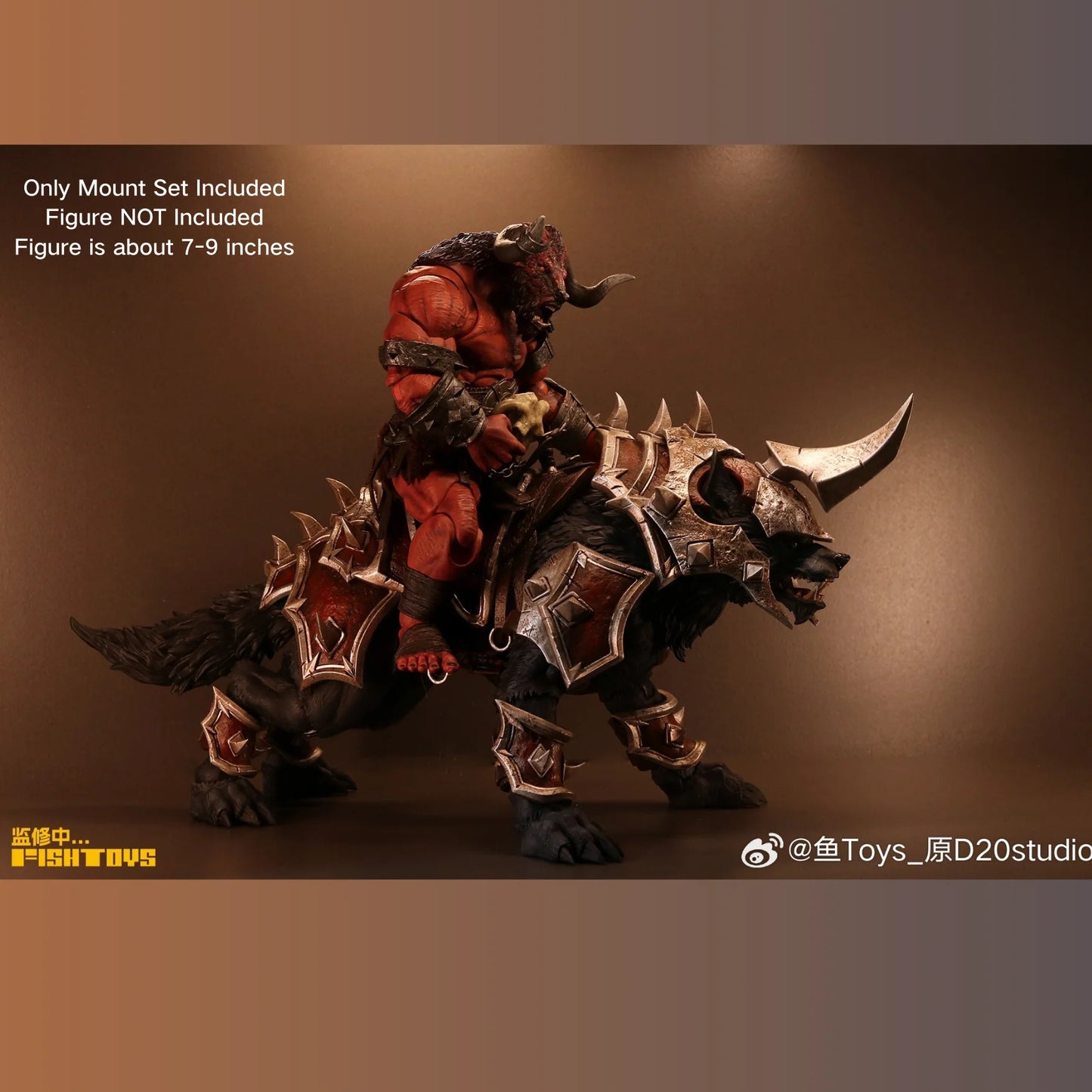 Fish Toys D20 1/12 Unicorn Glory Wolf Mount For 1/12 7in - 9in figures (In Stock)