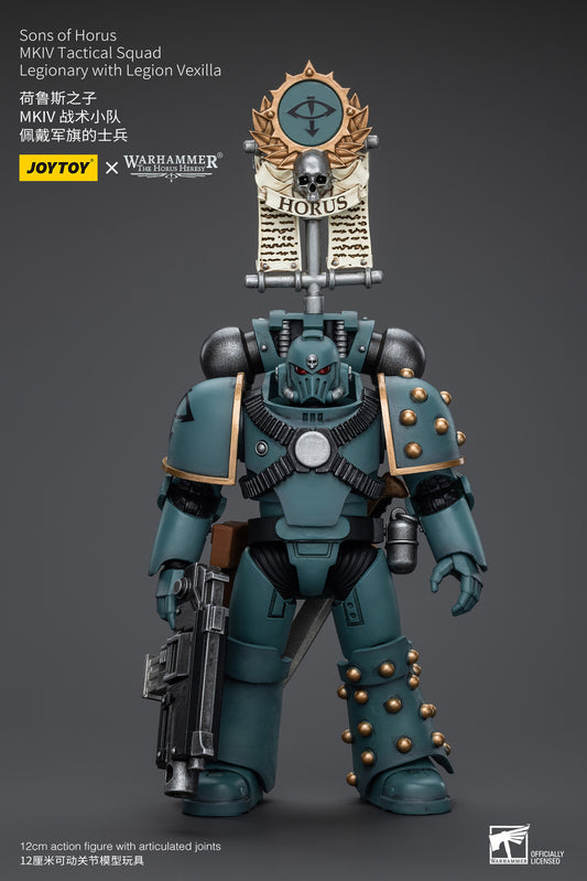 (Pre-Order) Warhammer The Horus Heresy Sons of Horus MKIV Tactical Squad Legionary with Legion Vexilla