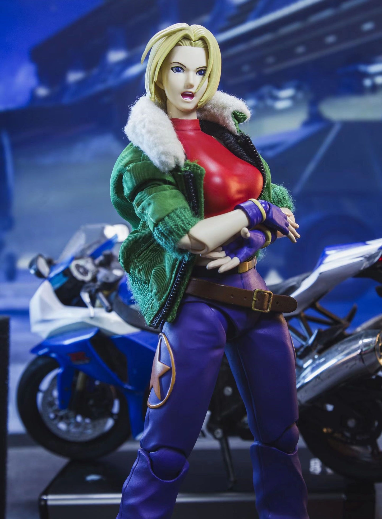 Custom 1/12 Clothing Accessories for Storm Toys Blue Mary coat 1/12