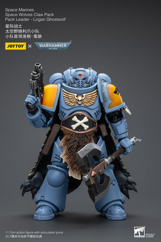 (Pre-Order) Warhammer 40k Space Marines Space Wolves Claw Pack Pack Leader -Logan Ghostwolf - Reissue