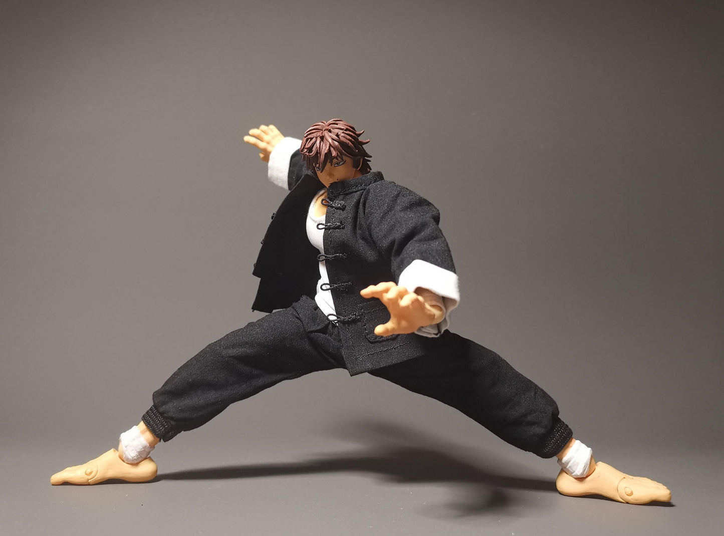 Custom 1/12 Clothing Accessories for Storm Toys Baki Black Cloth for 1/10 Figures