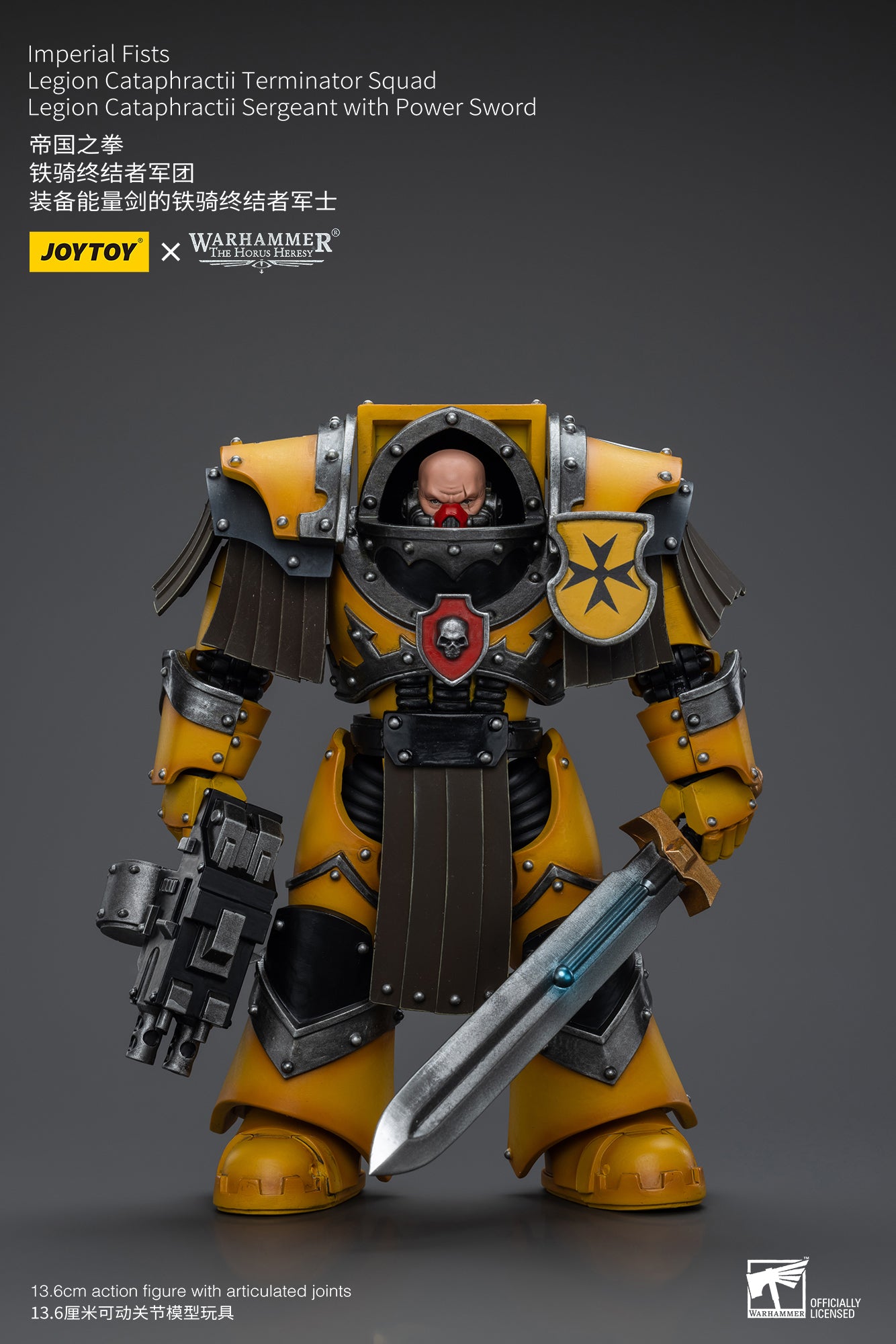 (Pre-Order) Warhammer The Horus Heresy Imperial Fists Legion Cataphractii Terminator Squad Legion Cataphractii Sergeant with Power Sword