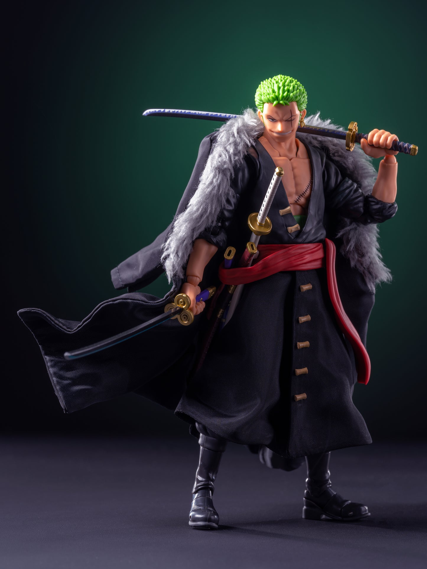 Custom 1/12 Clothing Accessories for S.H.Figuarts SHF Roronoa Zoro Coat 1/12