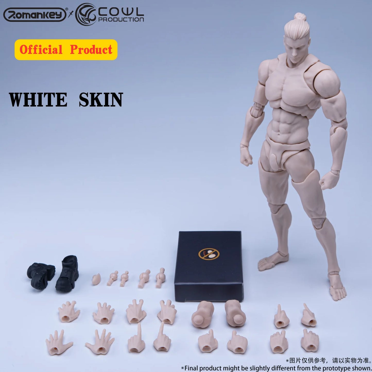 Romankey x COWL 1/12 Super Movable Male Body White, Yellow and Tan (Reissue)
