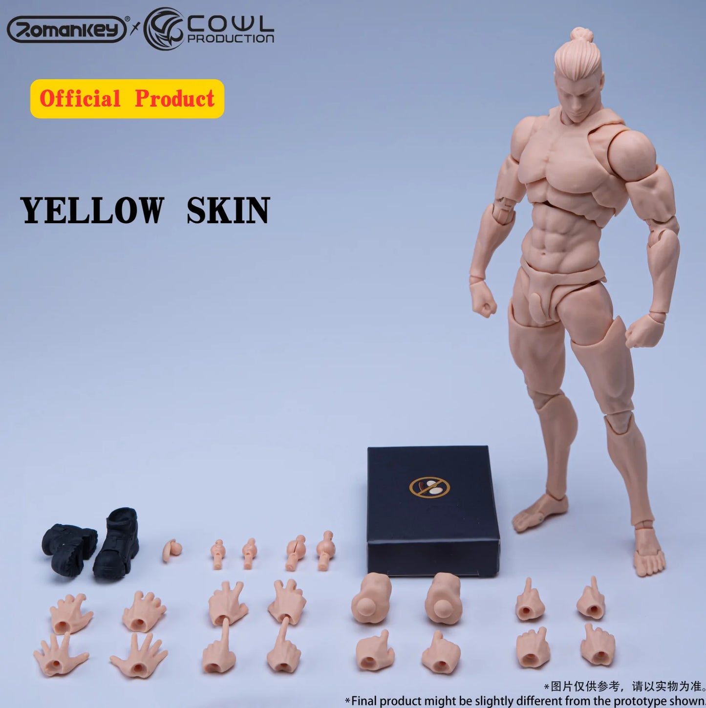 Romankey x COWL 1/12 Super Movable Male Body White, Yellow and Tan (Reissue)