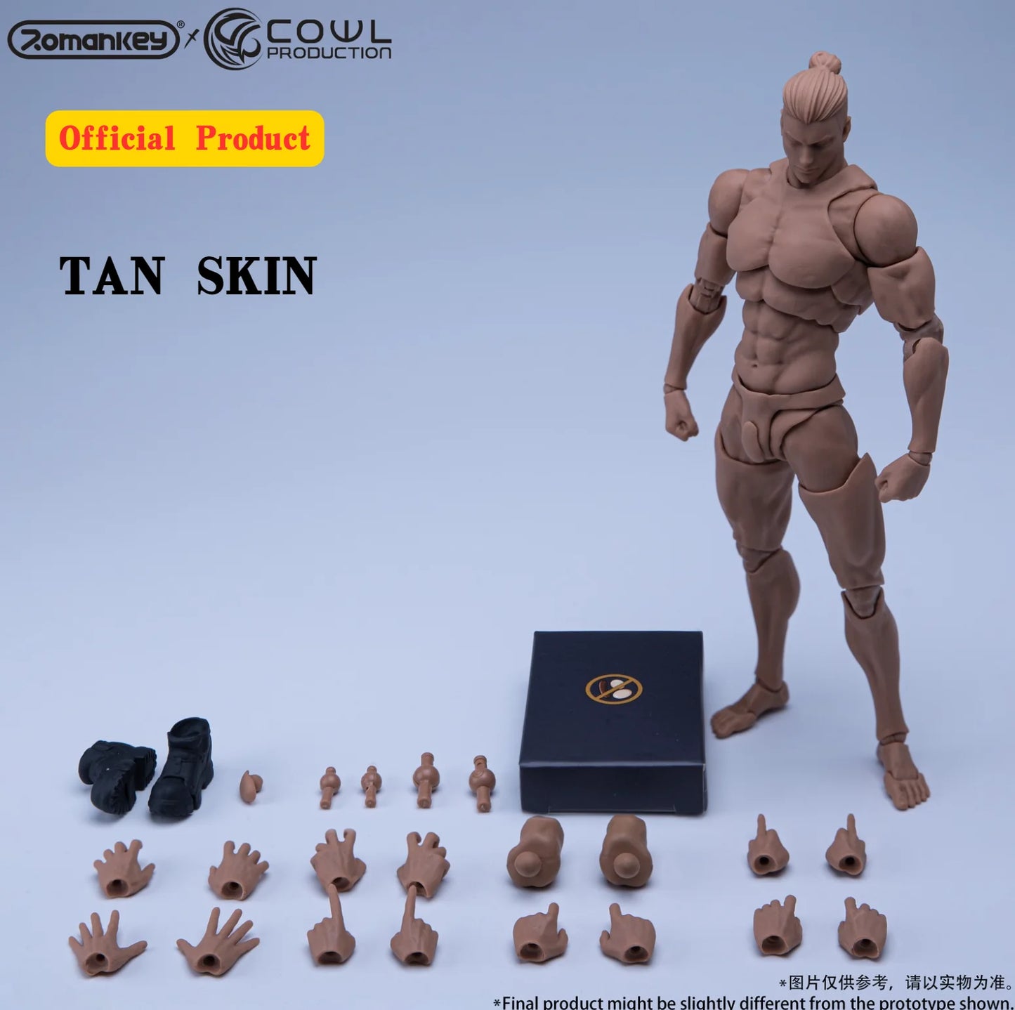 Romankey x COWL 1/12 Super Movable Male Body White, Yellow and Tan (Reissue)