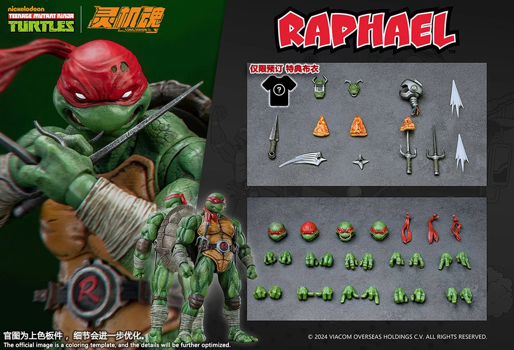 (Pre-Order) LINGJIHUN 1/12 TMNT Raphael Action Figure