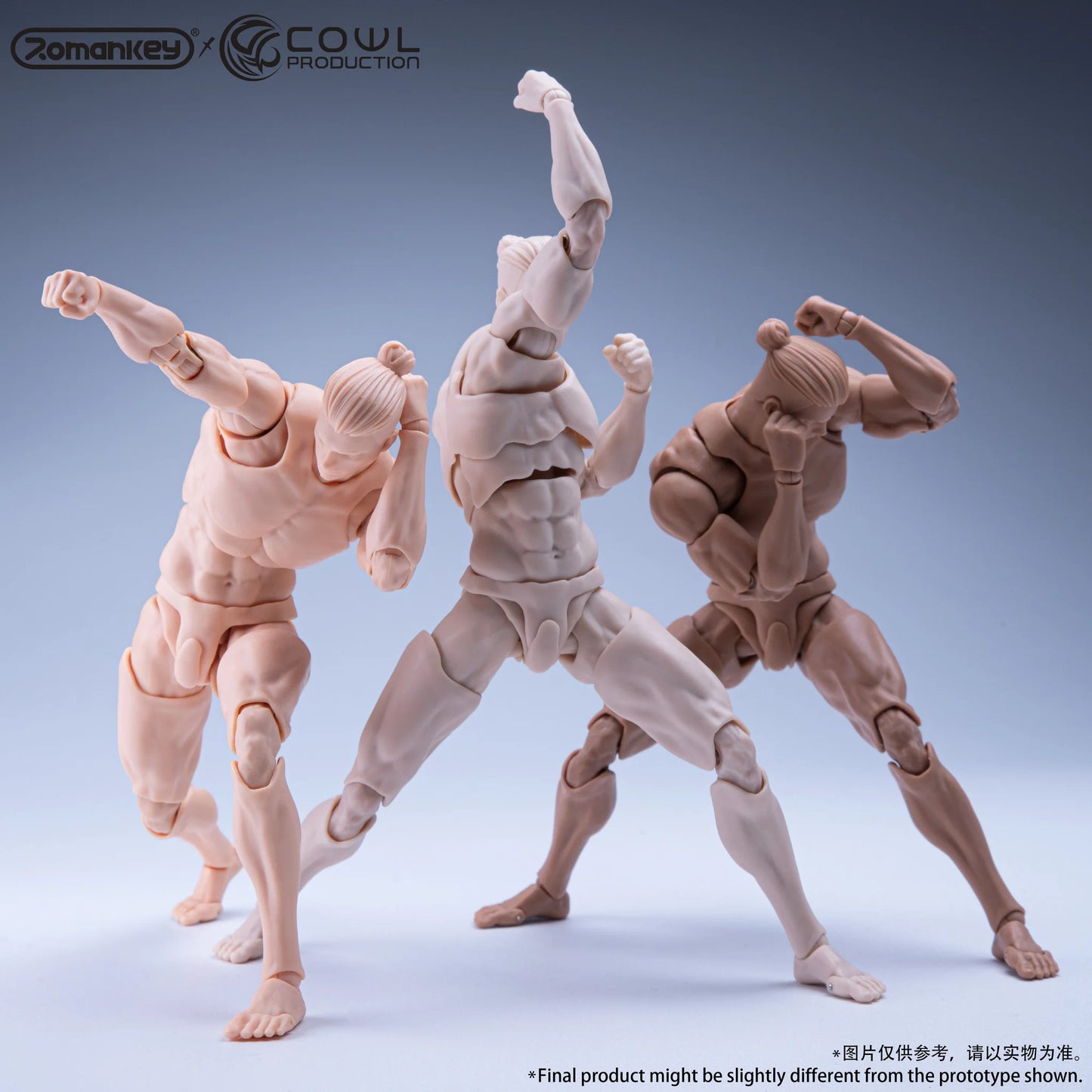 Romankey x COWL 1/12 Super Movable Male Body White, Yellow and Tan (Reissue)