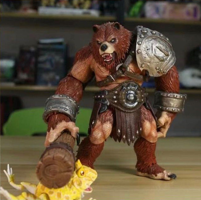 MEMORY TOYS Ancient Warrior Bear Action Figure (With Bonus Armor) (In Stock)
