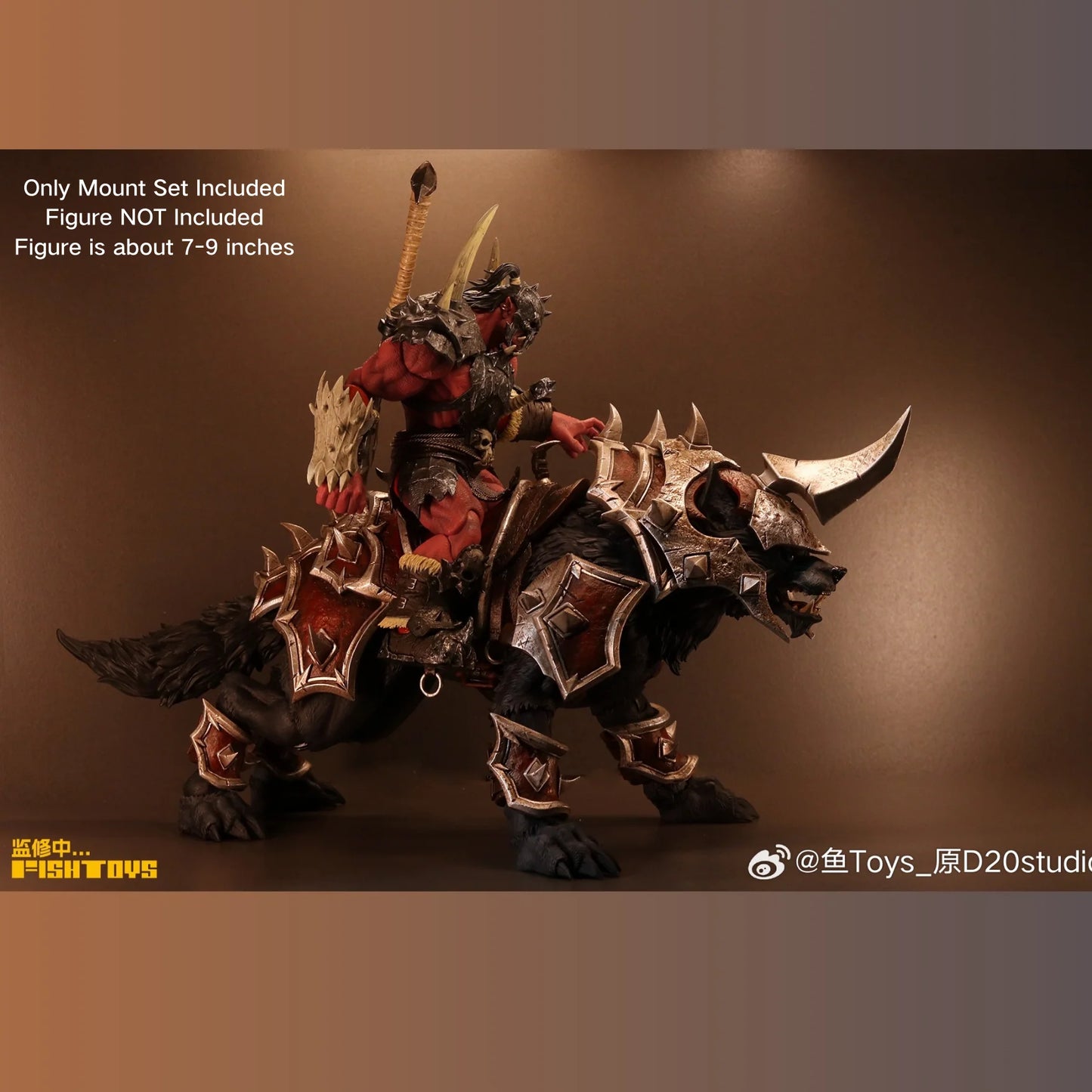 Fish Toys D20 1/12 Unicorn Glory Wolf Mount For 1/12 7in - 9in figures (In Stock)