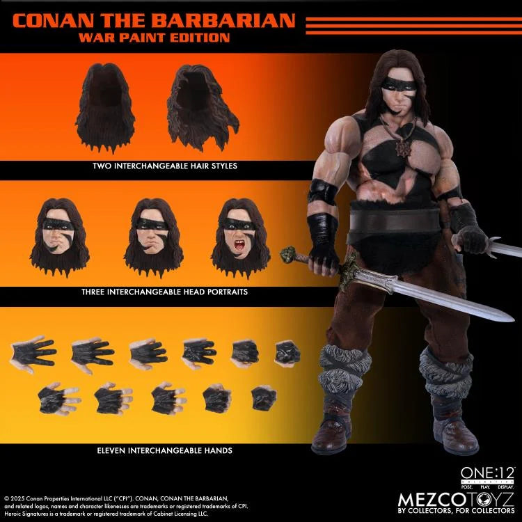 (Pre-Order) Mezco Conan the Barbarian (1982) One:12 Collective Conan (War Paint Edition) Action Figure