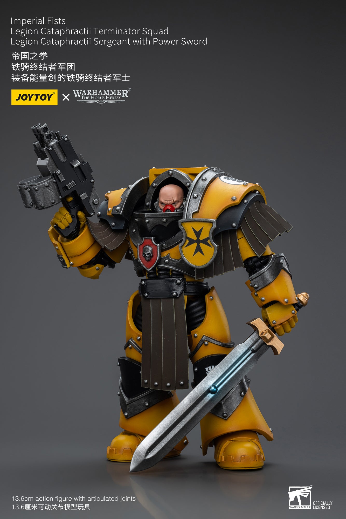 (Pre-Order) Warhammer The Horus Heresy Imperial Fists Legion Cataphractii Terminator Squad Legion Cataphractii Sergeant with Power Sword