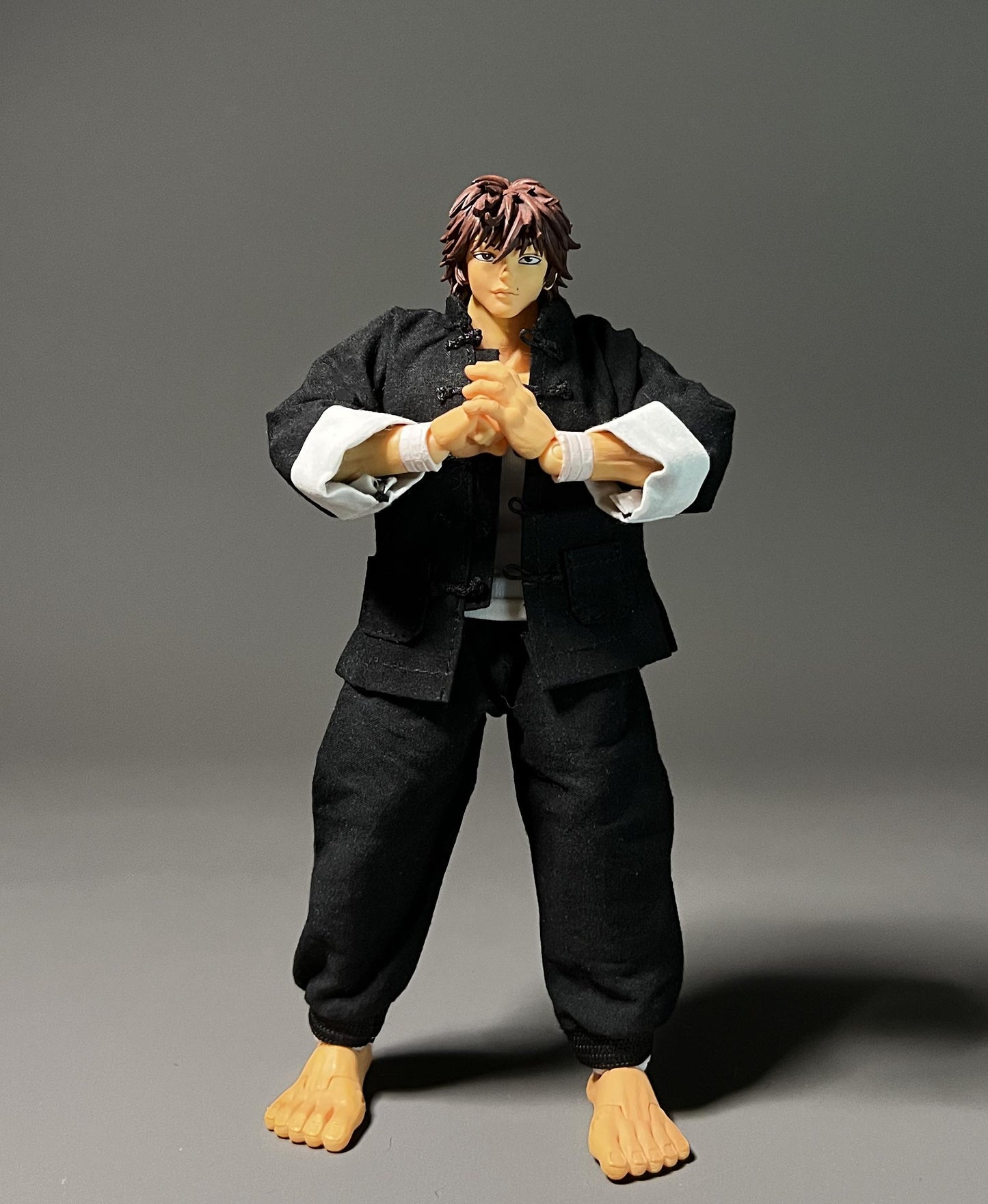 Custom 1/12 Clothing Accessories for Storm Toys Baki Black Cloth for 1/10 Figures