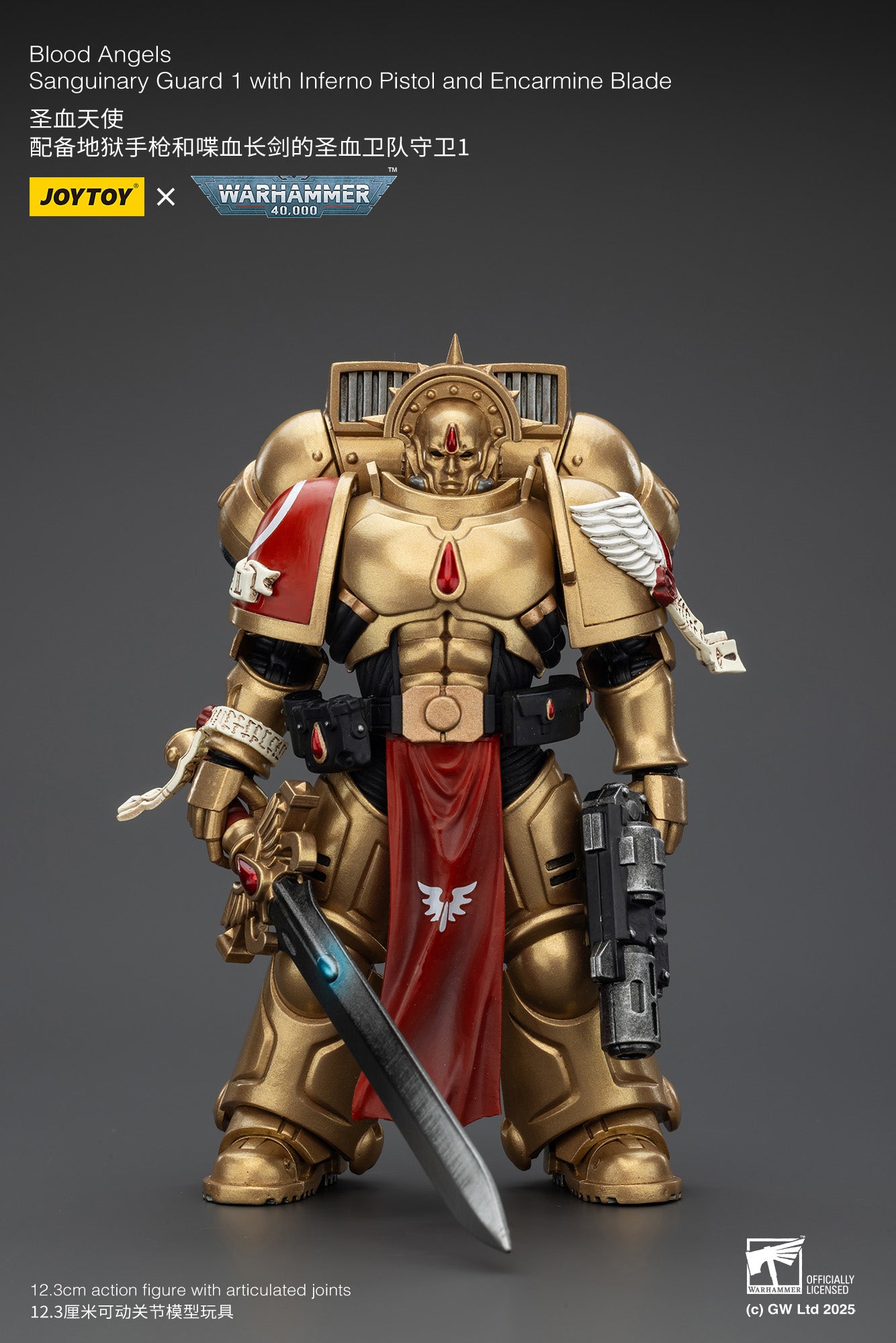(Pre-Order) Warhammer 40k Blood Angels Sanguinary Guard 1 with Inferno Pistol and Encarmine Blade