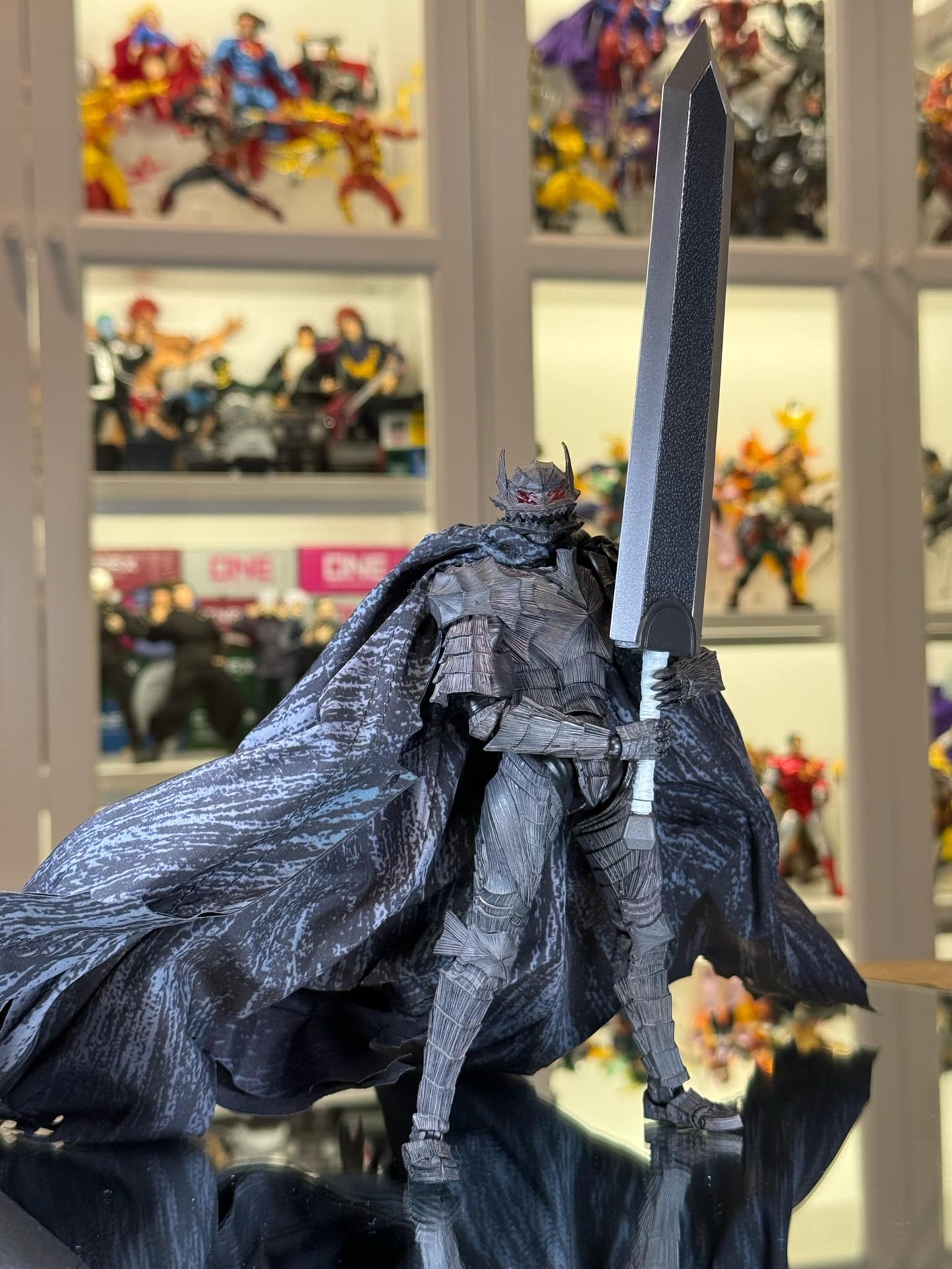 S.H.Figuarts SHF Berserk Armor Guts and Little Witch with Custom soft clothing and cape (Pre-Owned)