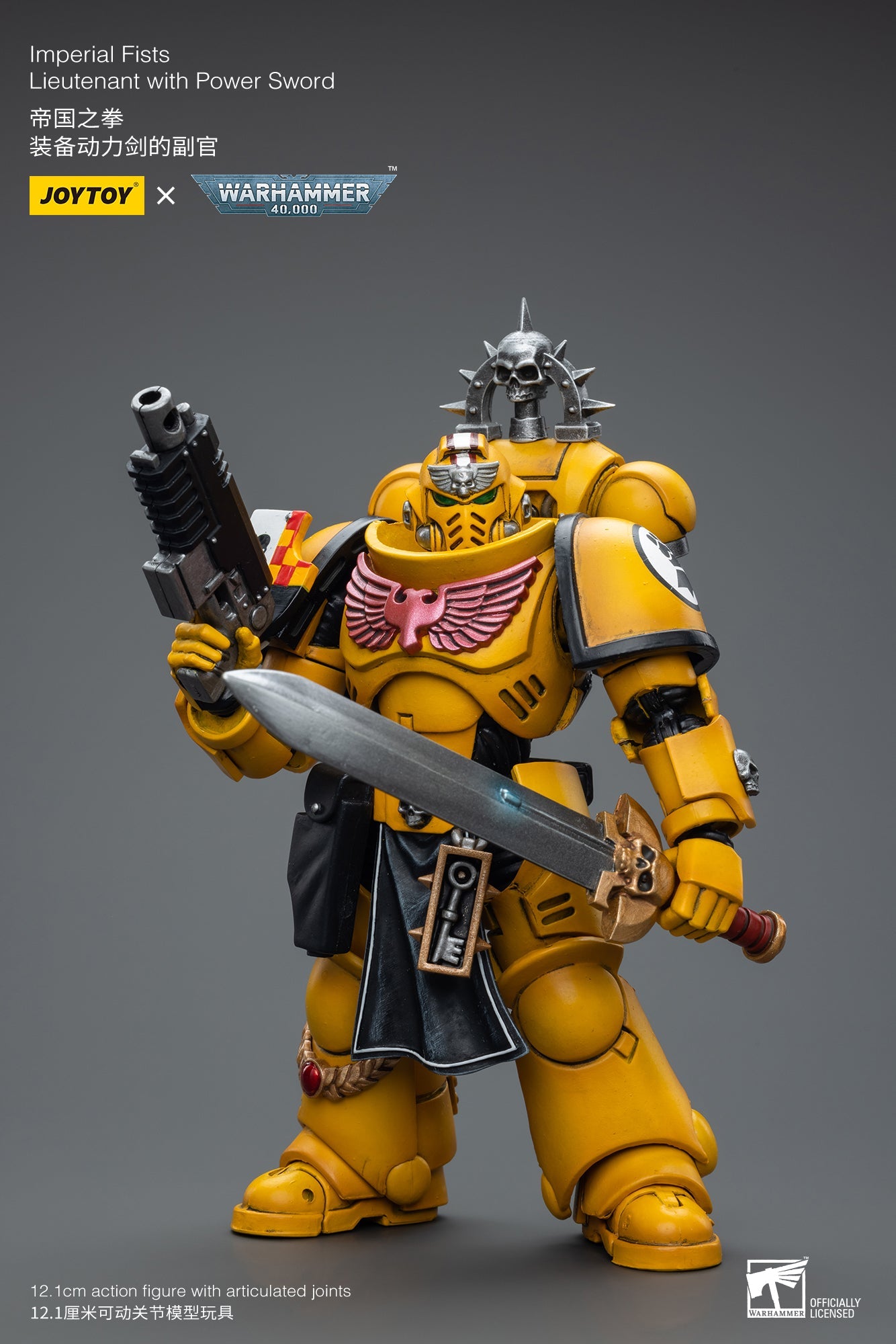 Warhammer 40K Imperial Fists Lieutenant with Power Sword (In Stock)