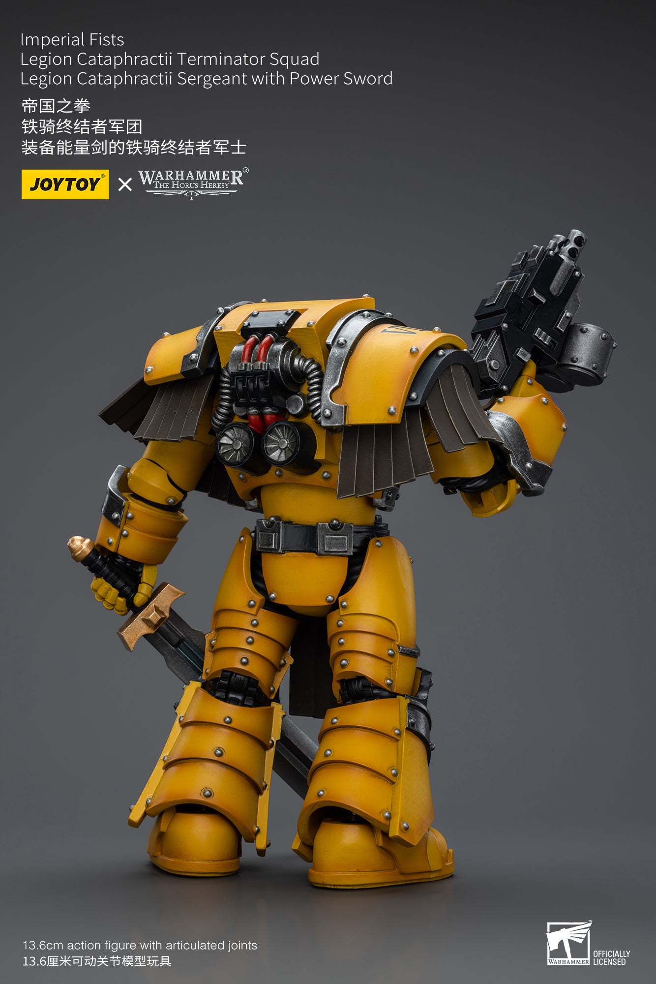 (Pre-Order) Warhammer The Horus Heresy Imperial Fists Legion Cataphractii Terminator Squad Legion Cataphractii Sergeant with Power Sword