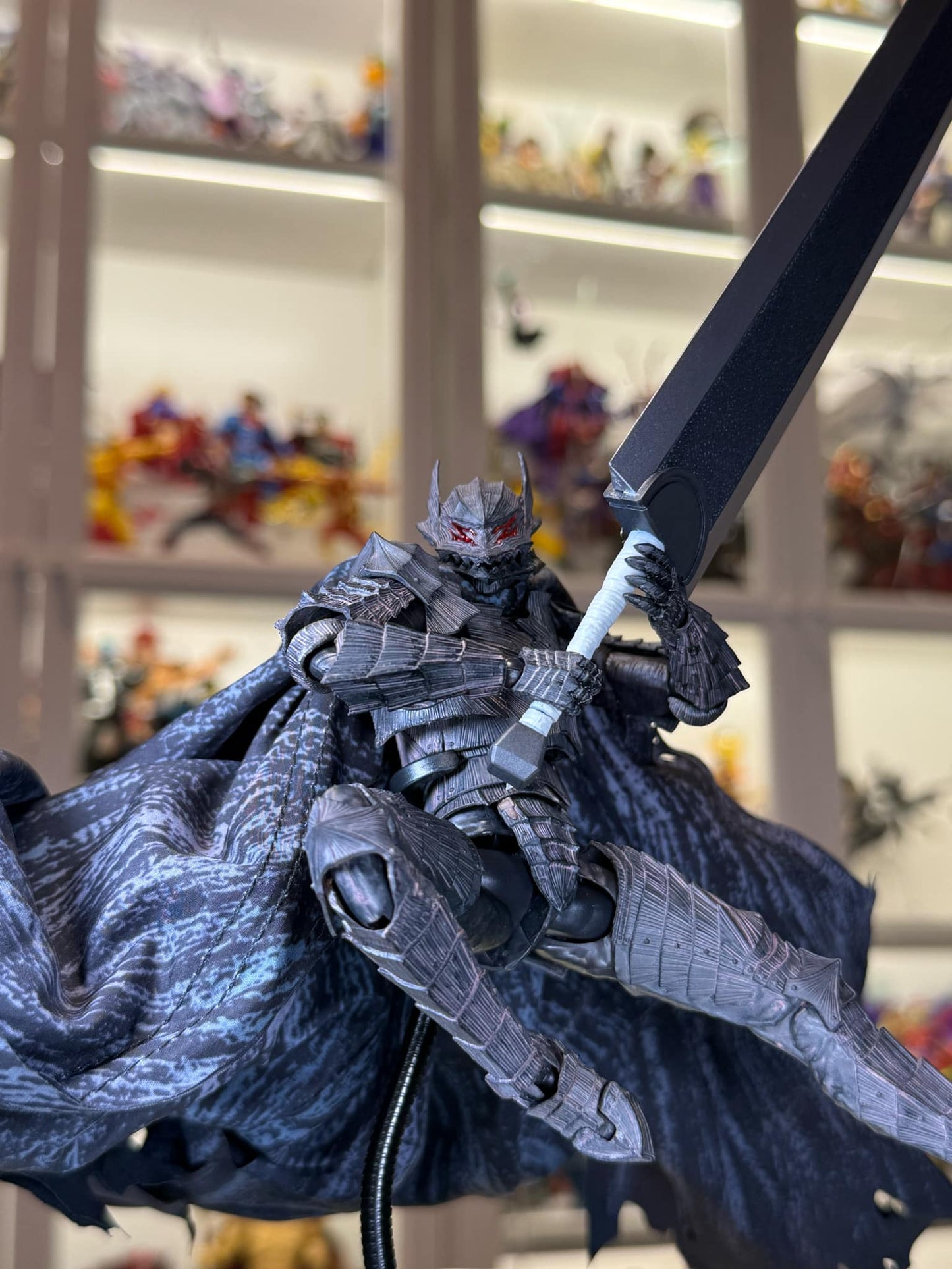S.H.Figuarts SHF Berserk Armor Guts and Little Witch with Custom soft clothing and cape (Pre-Owned)