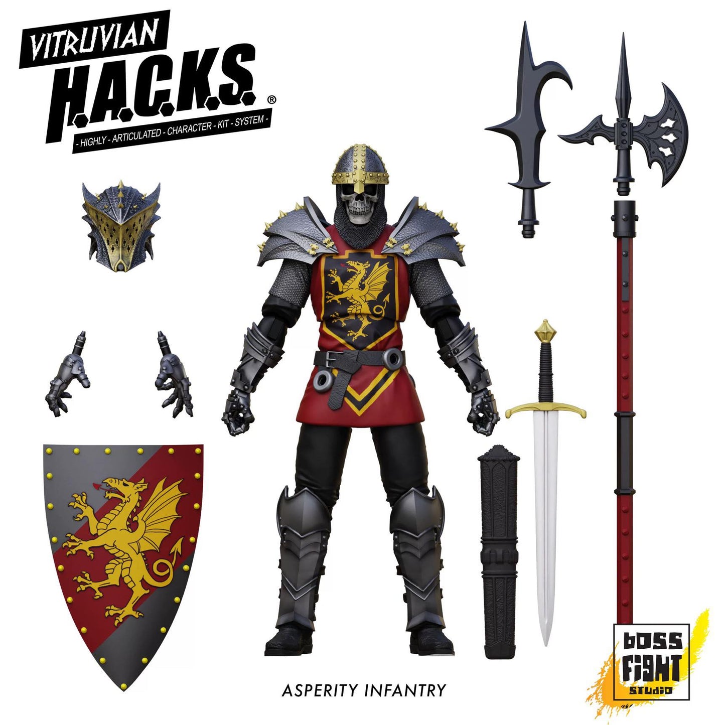 (Pre-Order) Boss Fight Studio Middle Ages Vitruvian Hacks Asperity Infantry 1/18 Action Figure