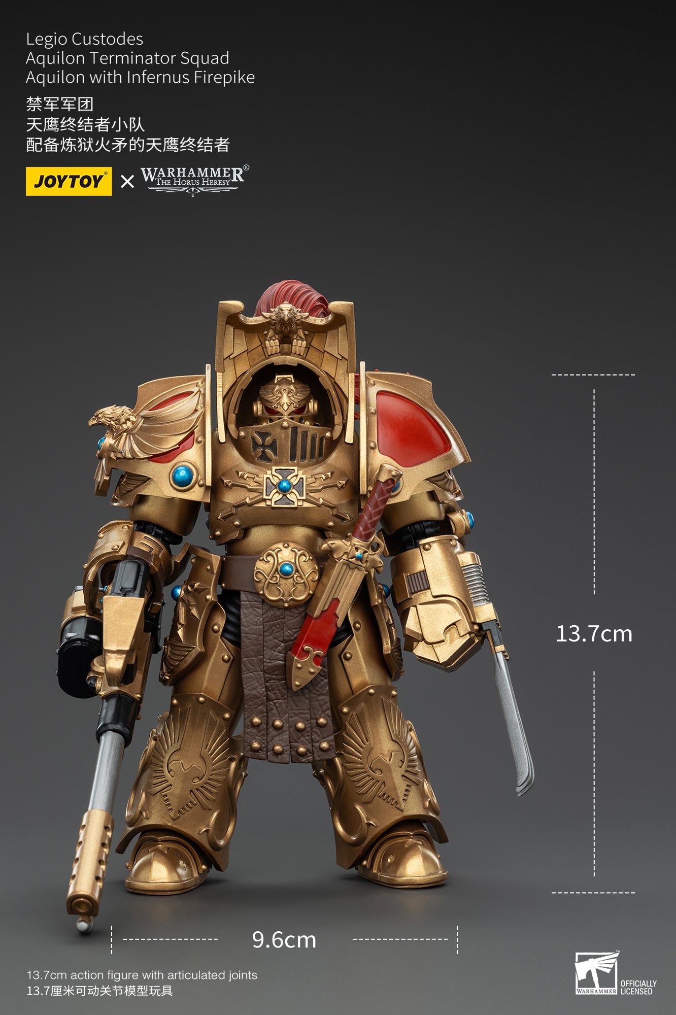 Warhammer The Horus Heresy Legio Custodes Aquilon Terminator Squad Aquilon with Infernus Firepike (In Stock)