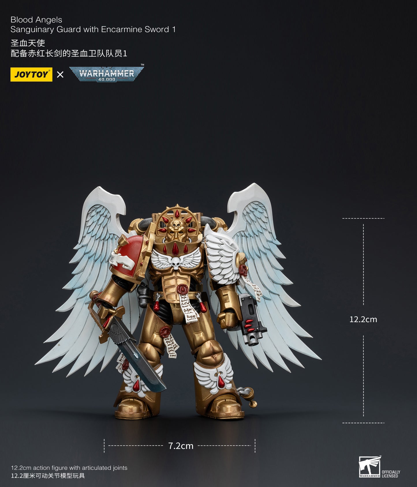 Warhammer 40k Blood Angels Sanguinary Guard with Encarmine Sword 1 (In Stock)