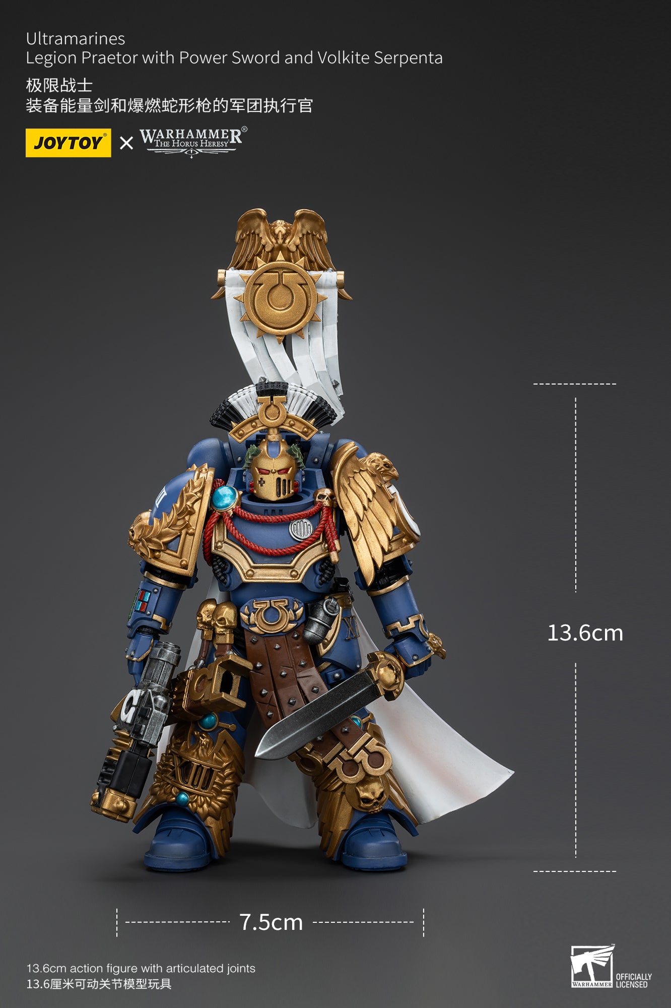 Warhammer The Horus Heresy Ultramarines Legion Praetor with Power Sword and Volkite Serpenta