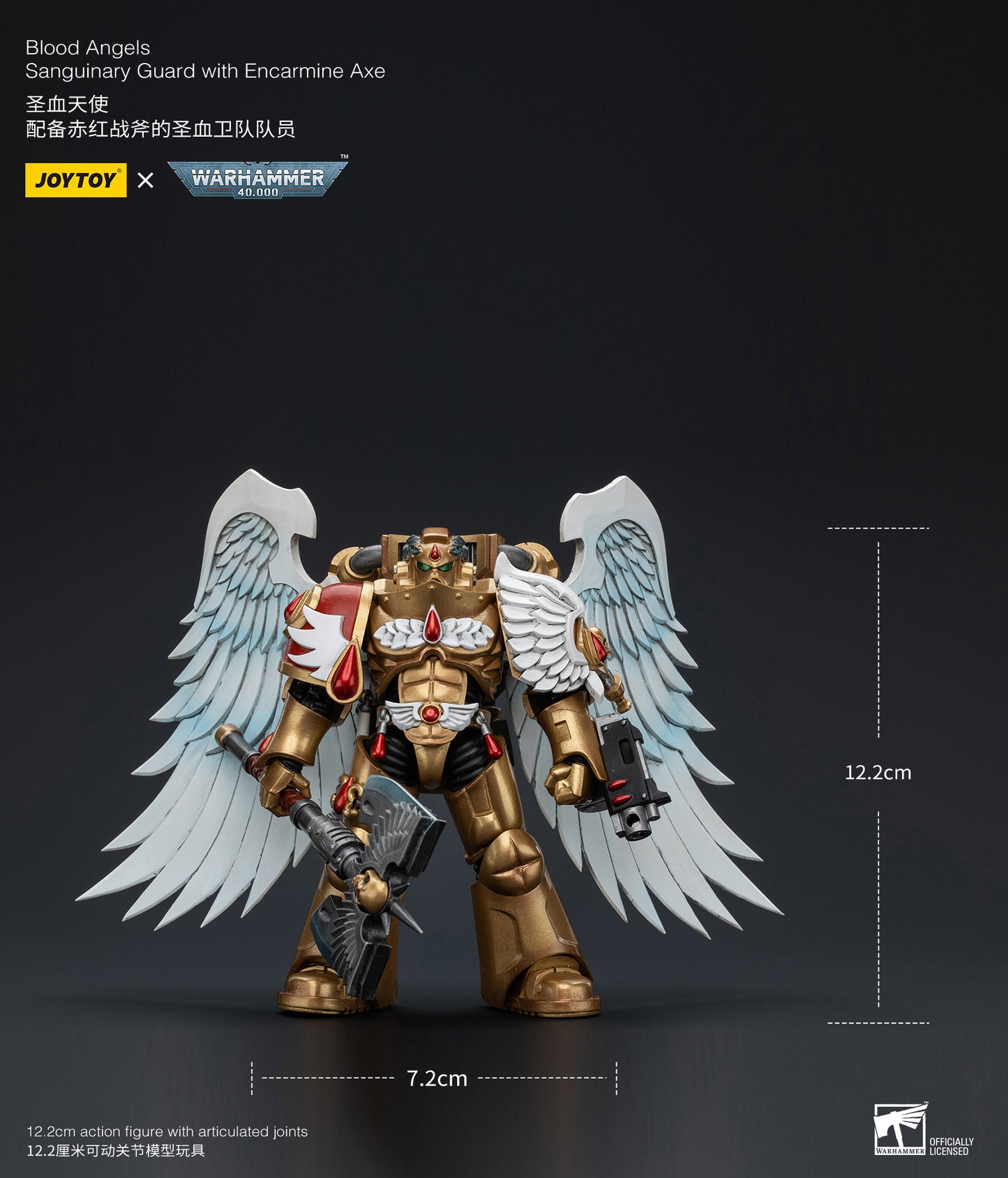 Warhammer 40k Blood Angels Sanguinary Guard with Encarmine Axe (In Stock)