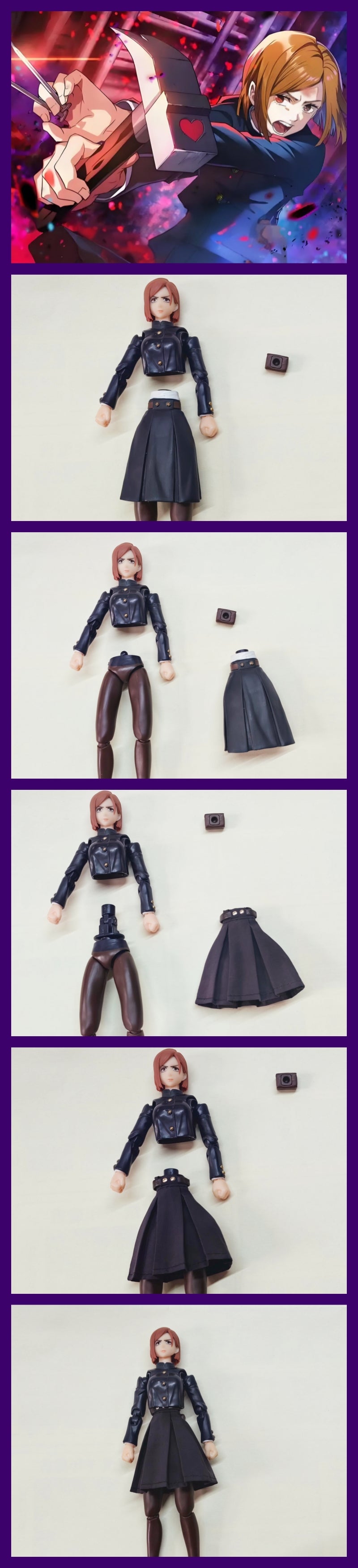 Custom 1/12 Clothing Accessories Skirt for S.H.Figuarts Nobara Kugisaki