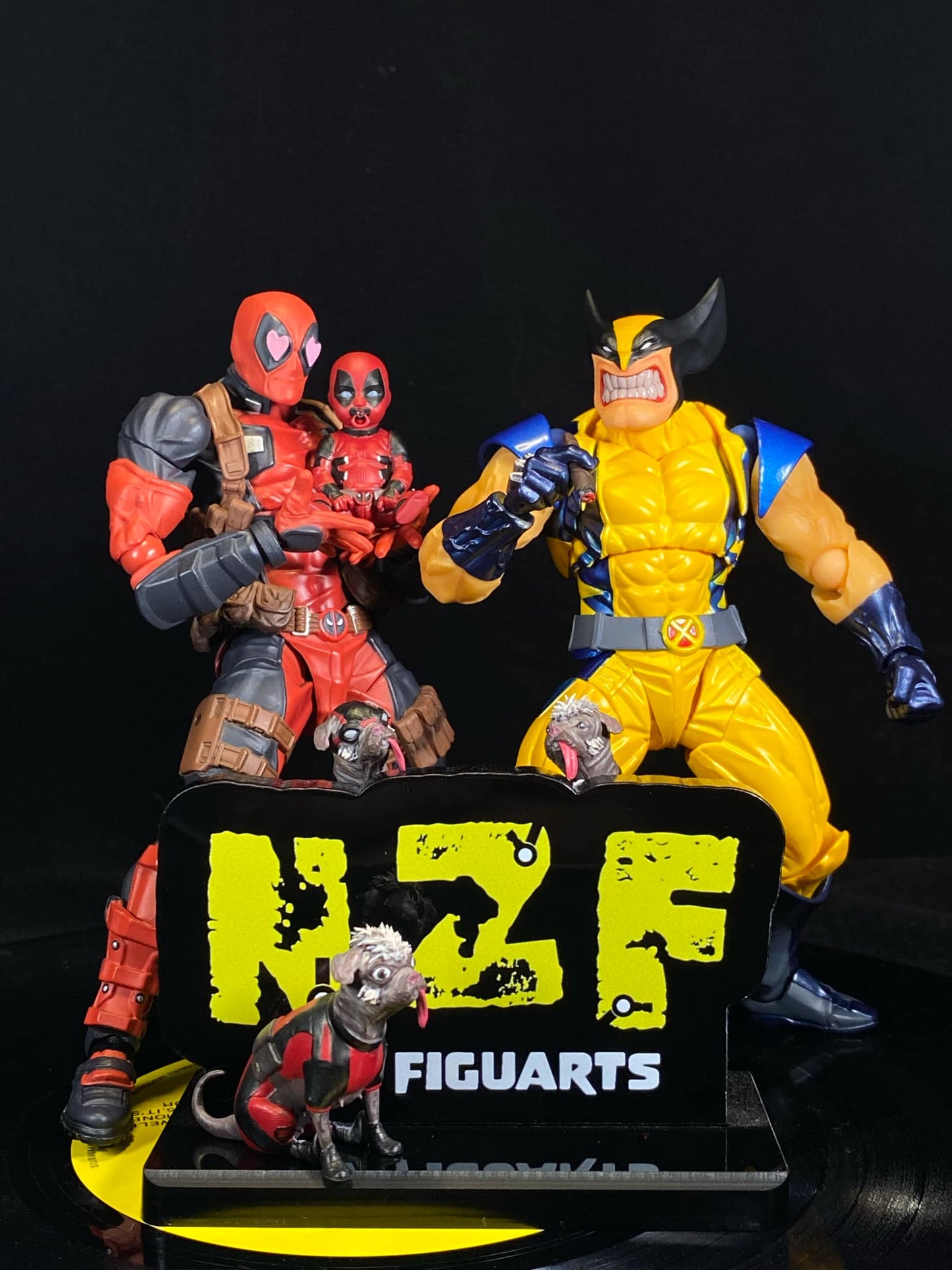 Custom Baby Deadpool and Dog Deadpool
