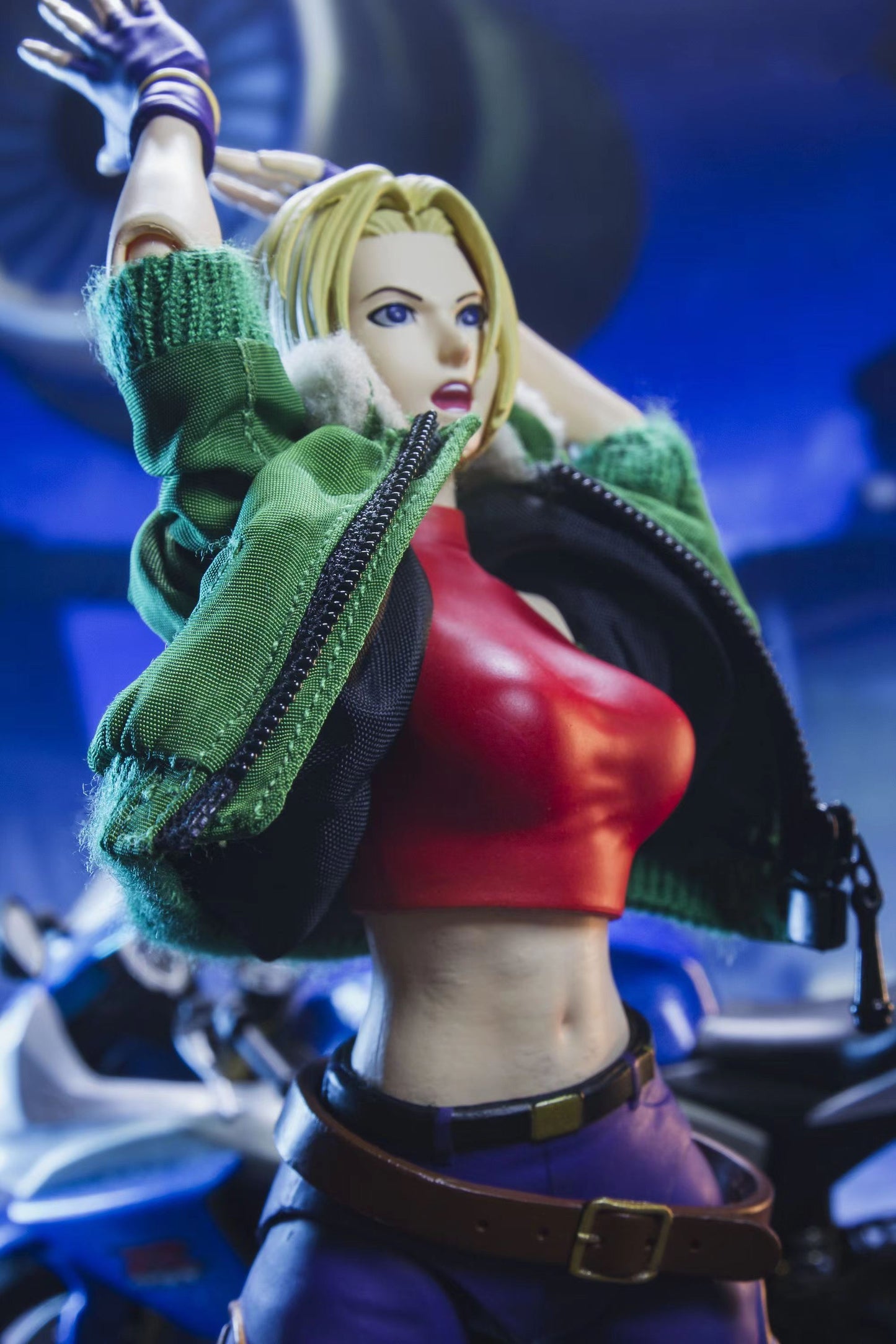 Custom 1/12 Clothing Accessories for Storm Toys Blue Mary coat 1/12