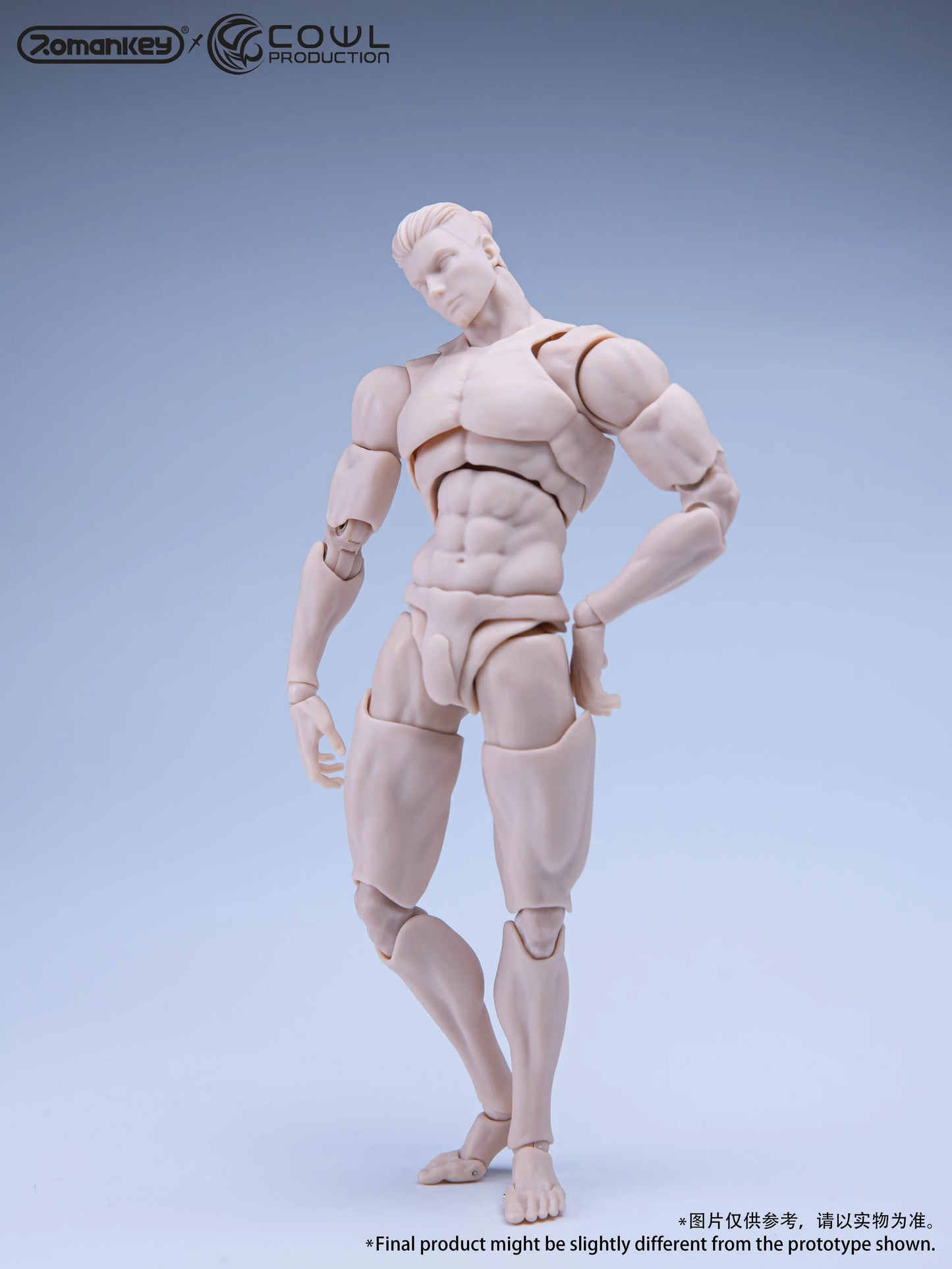 Romankey x COWL 1/12 Super Movable Male Body White, Yellow and Tan (Reissue)